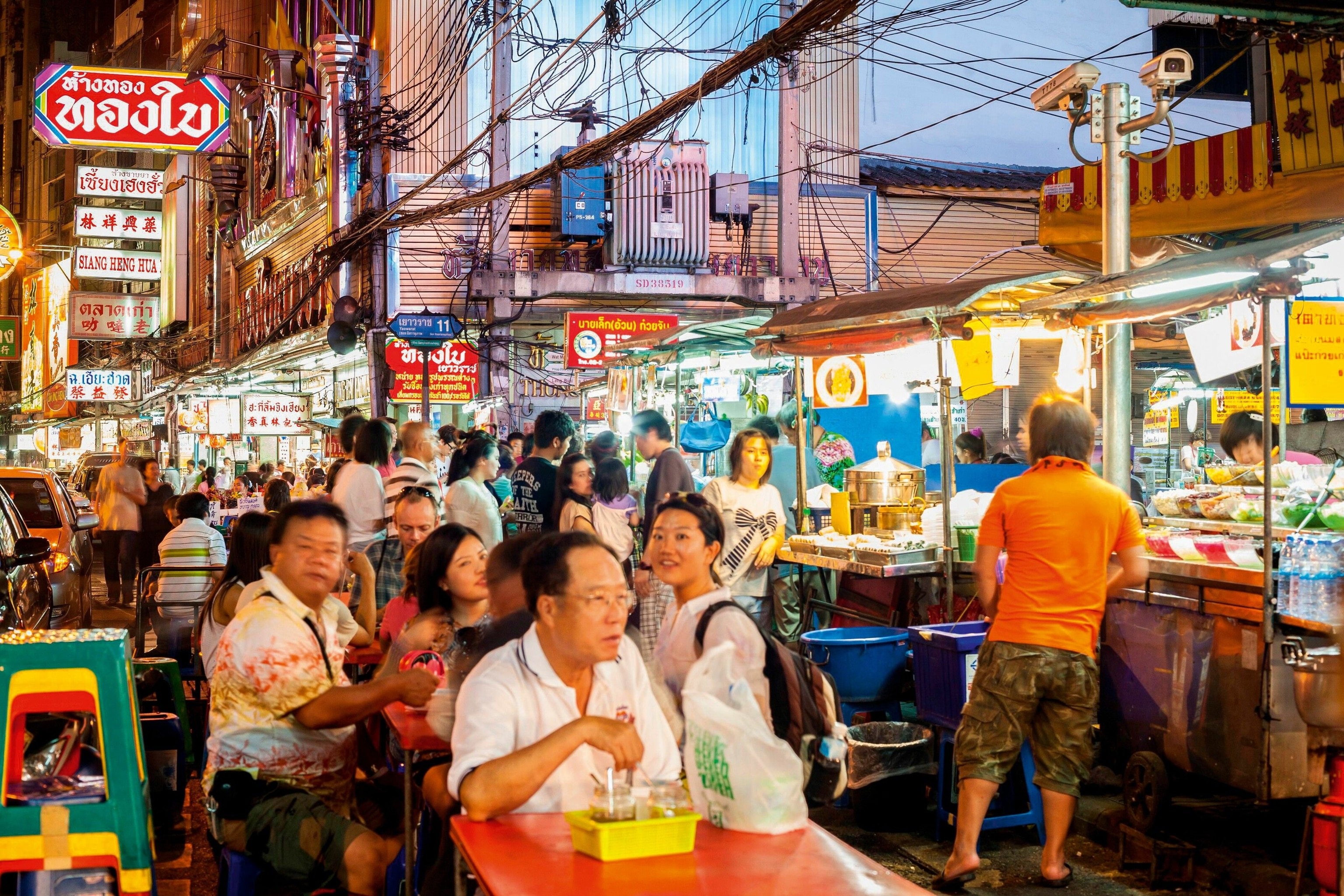 Street food stalls