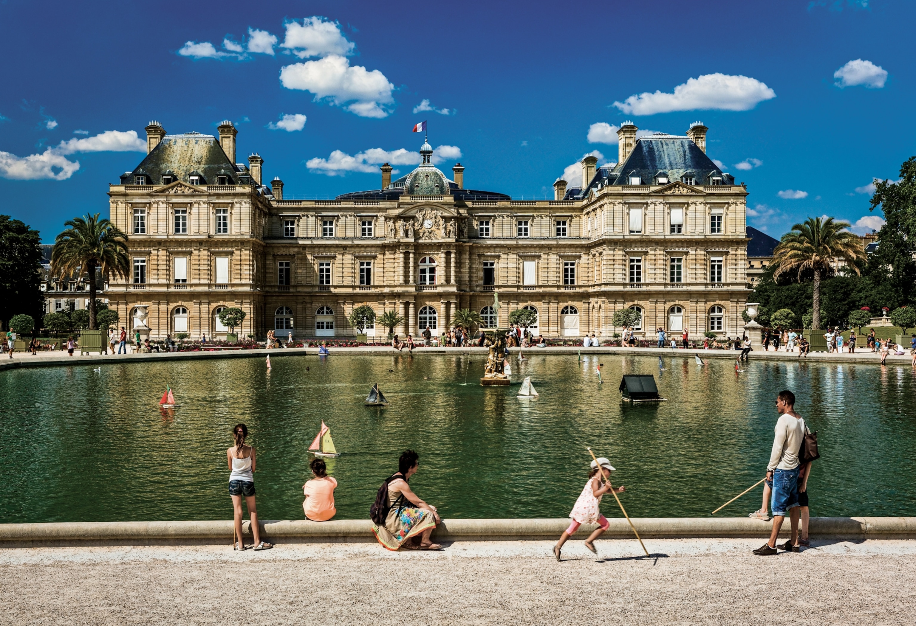 toy boats in a park in Paris France
