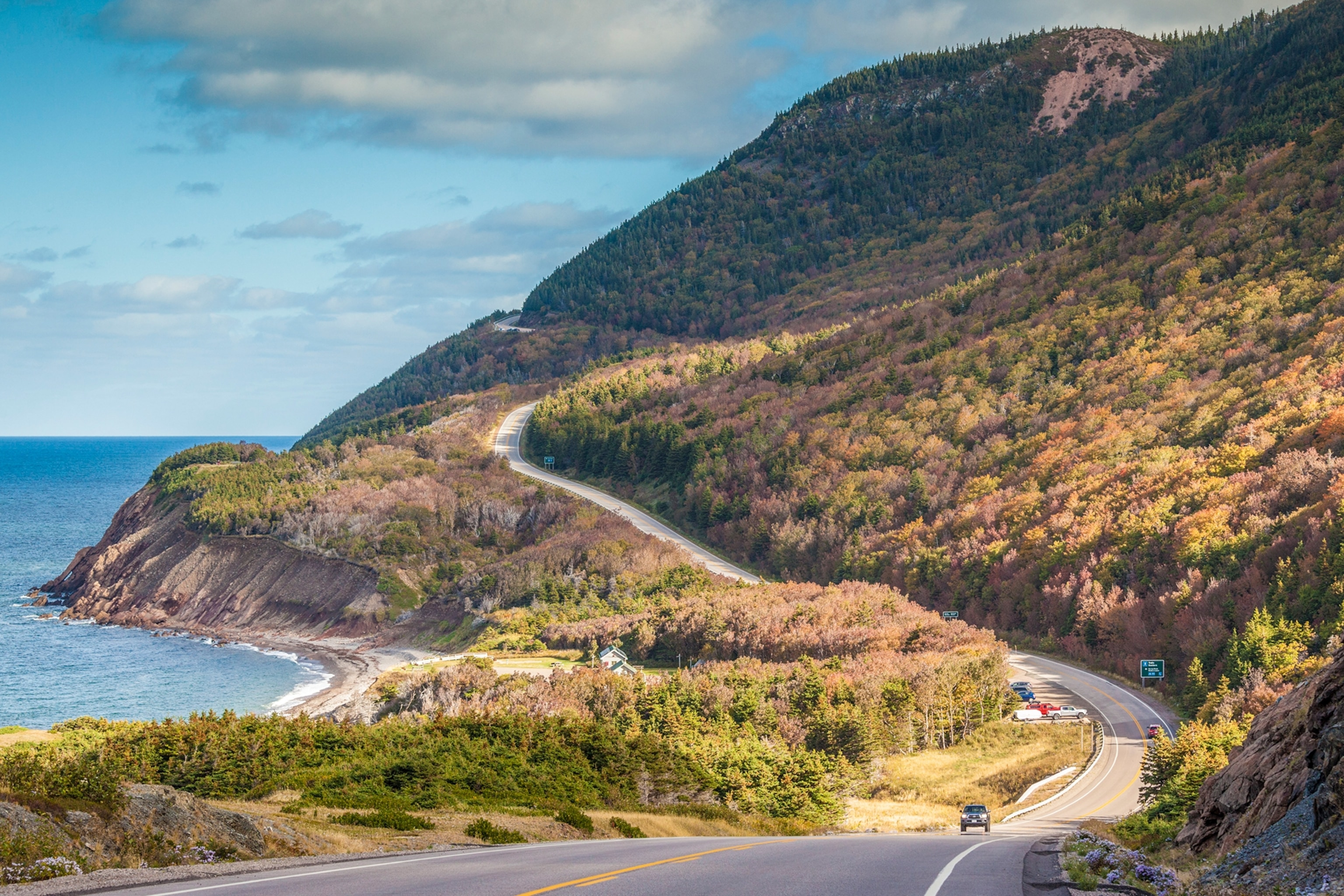 Coastal road in Canada