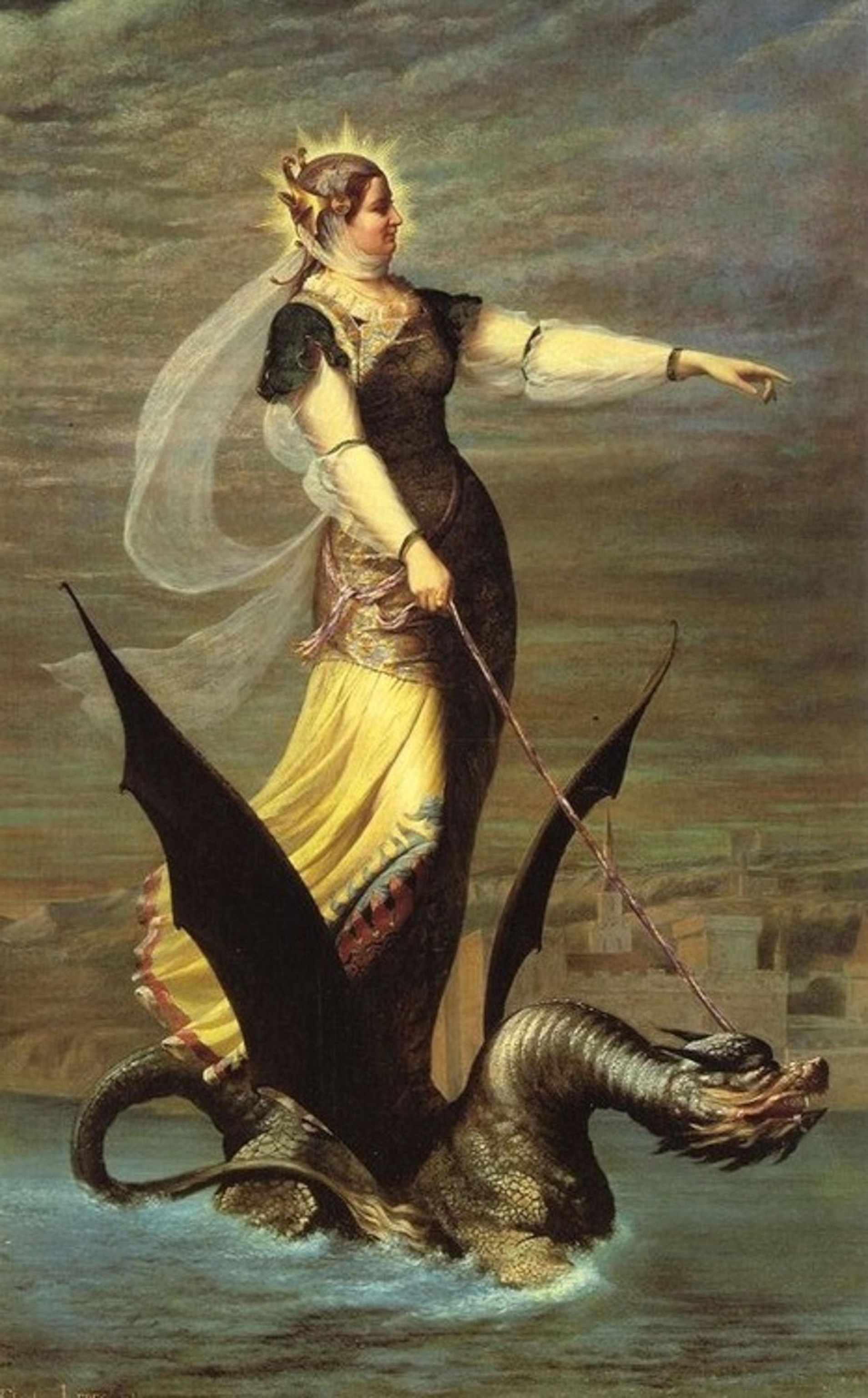 Saint Martha and the Tarrasque dragon