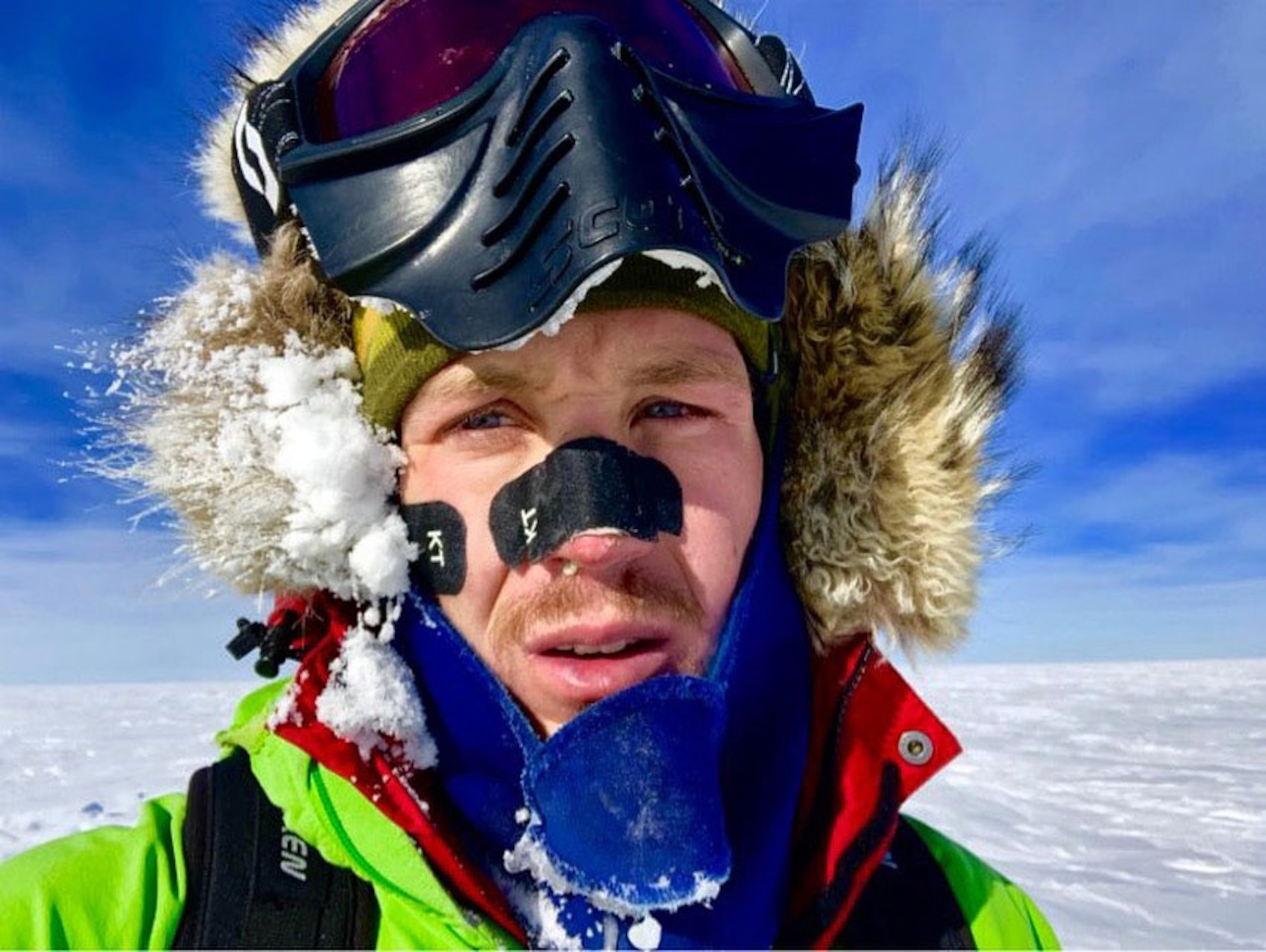 polar explorer Colin O'Brady in Antarctica