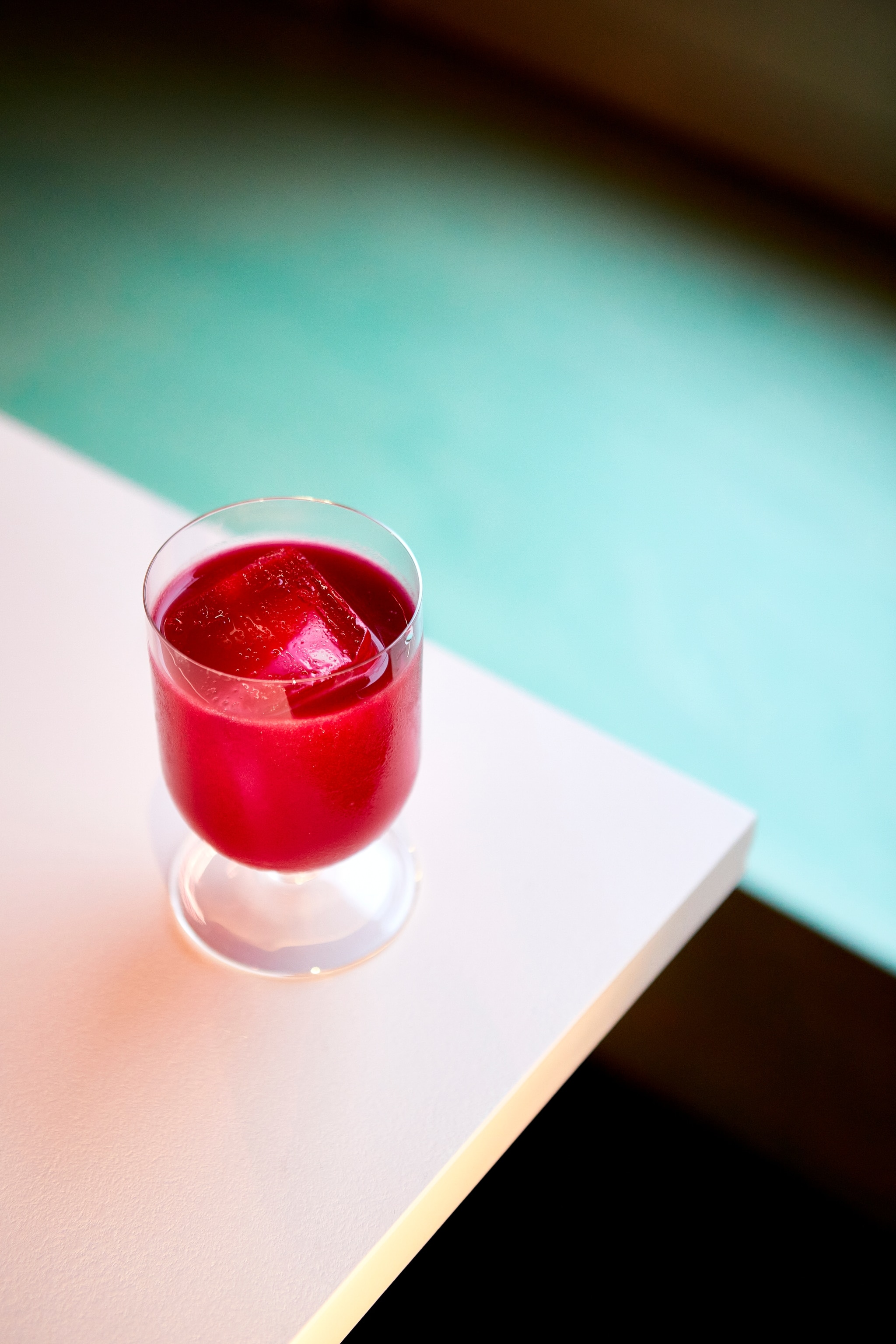 "Roots Rock”, a signature drink from Club Giovanile Milano made from beetroot, Cane Sugar, Lime
