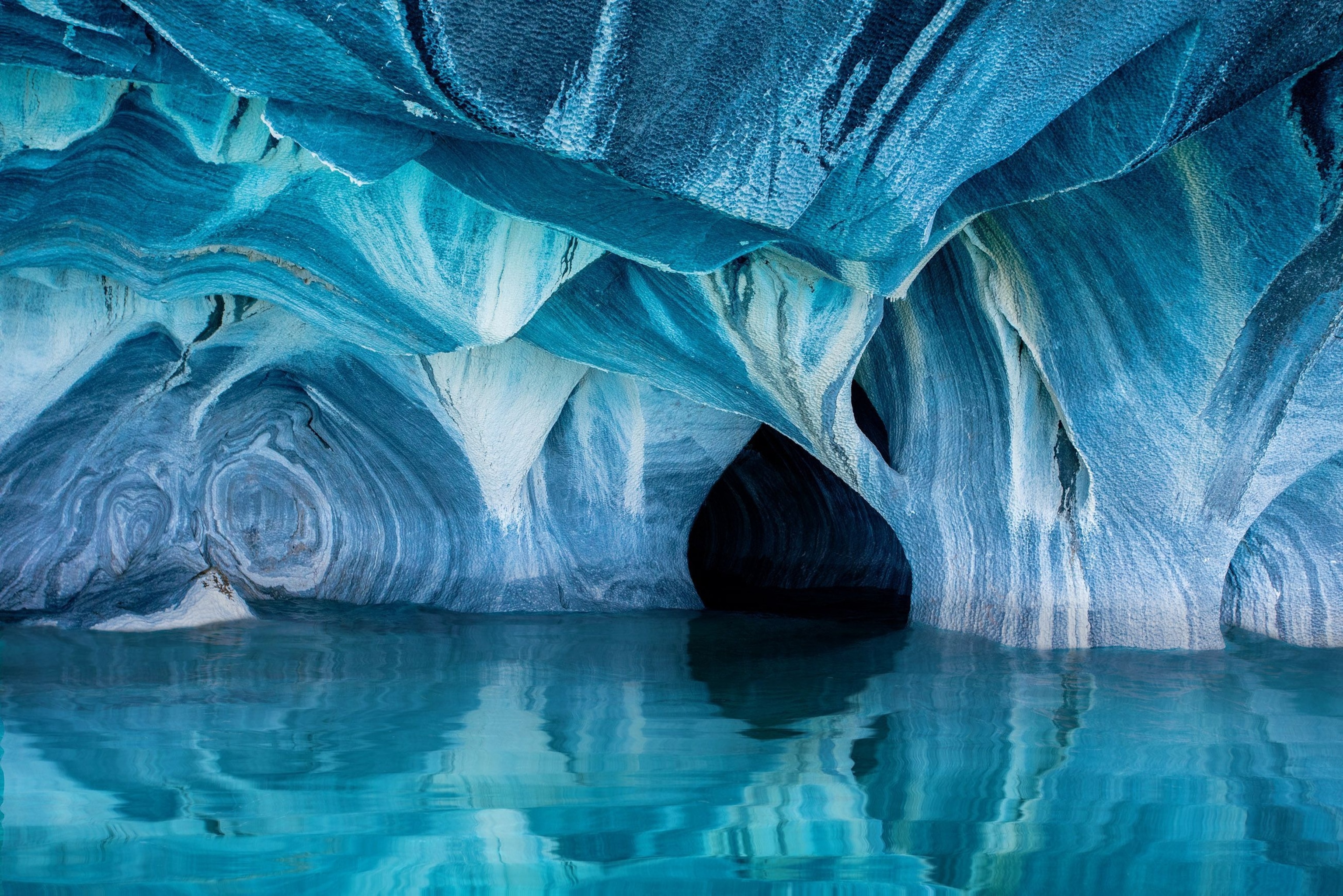 marble caves in Torres del Paine in Chile