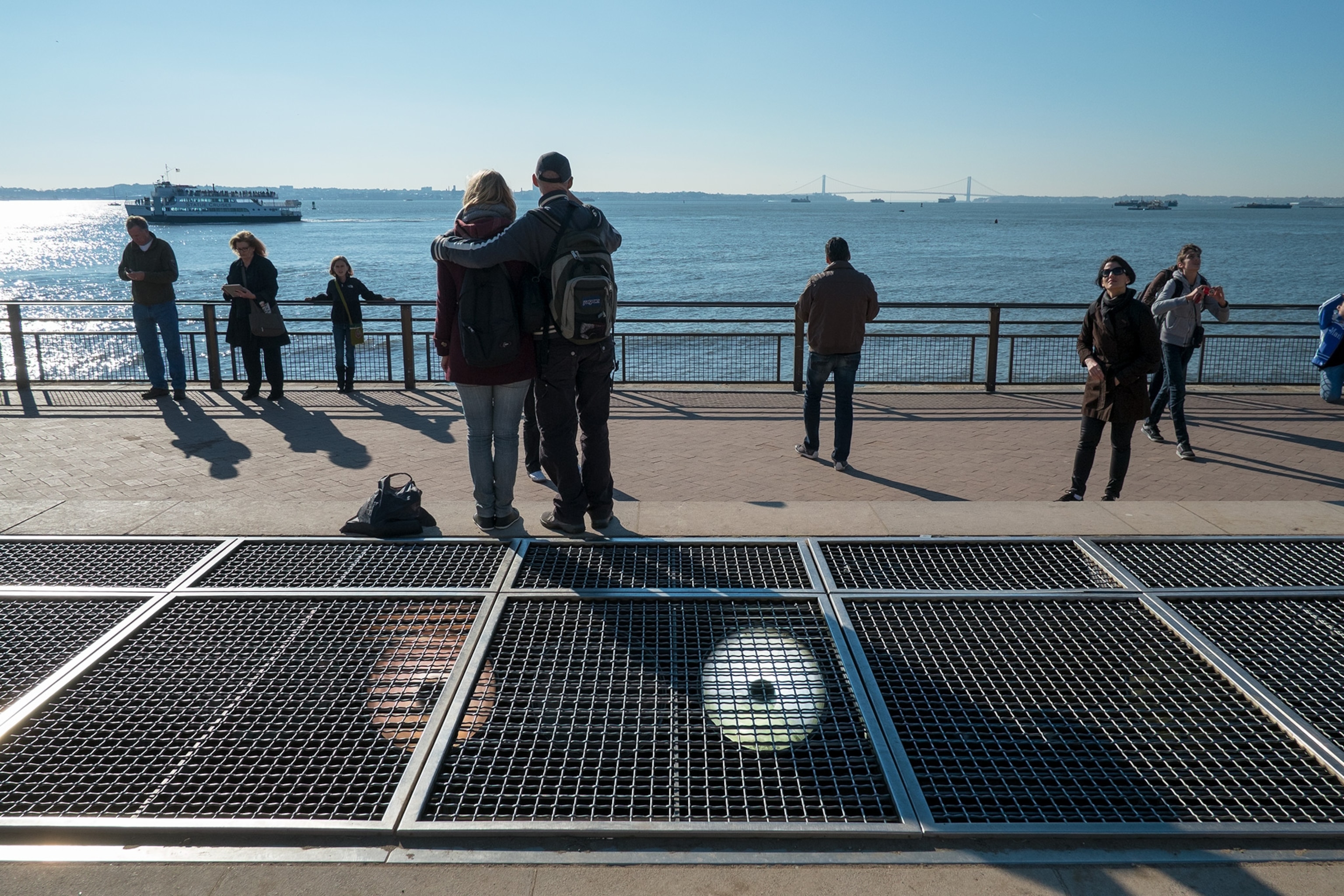 the other side of the Statue of Liberty in New York City, New York