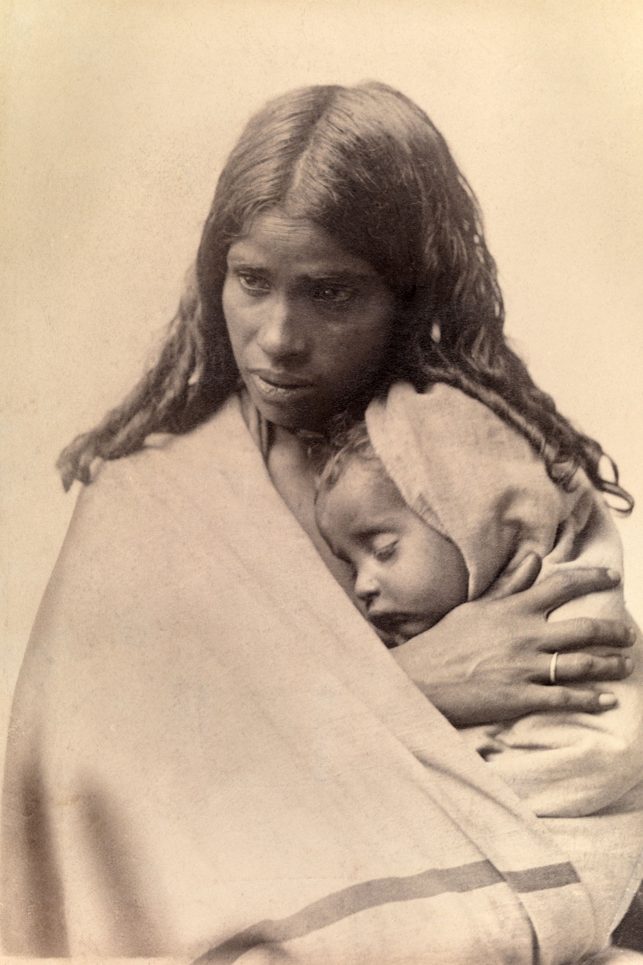 a mother and her child in India