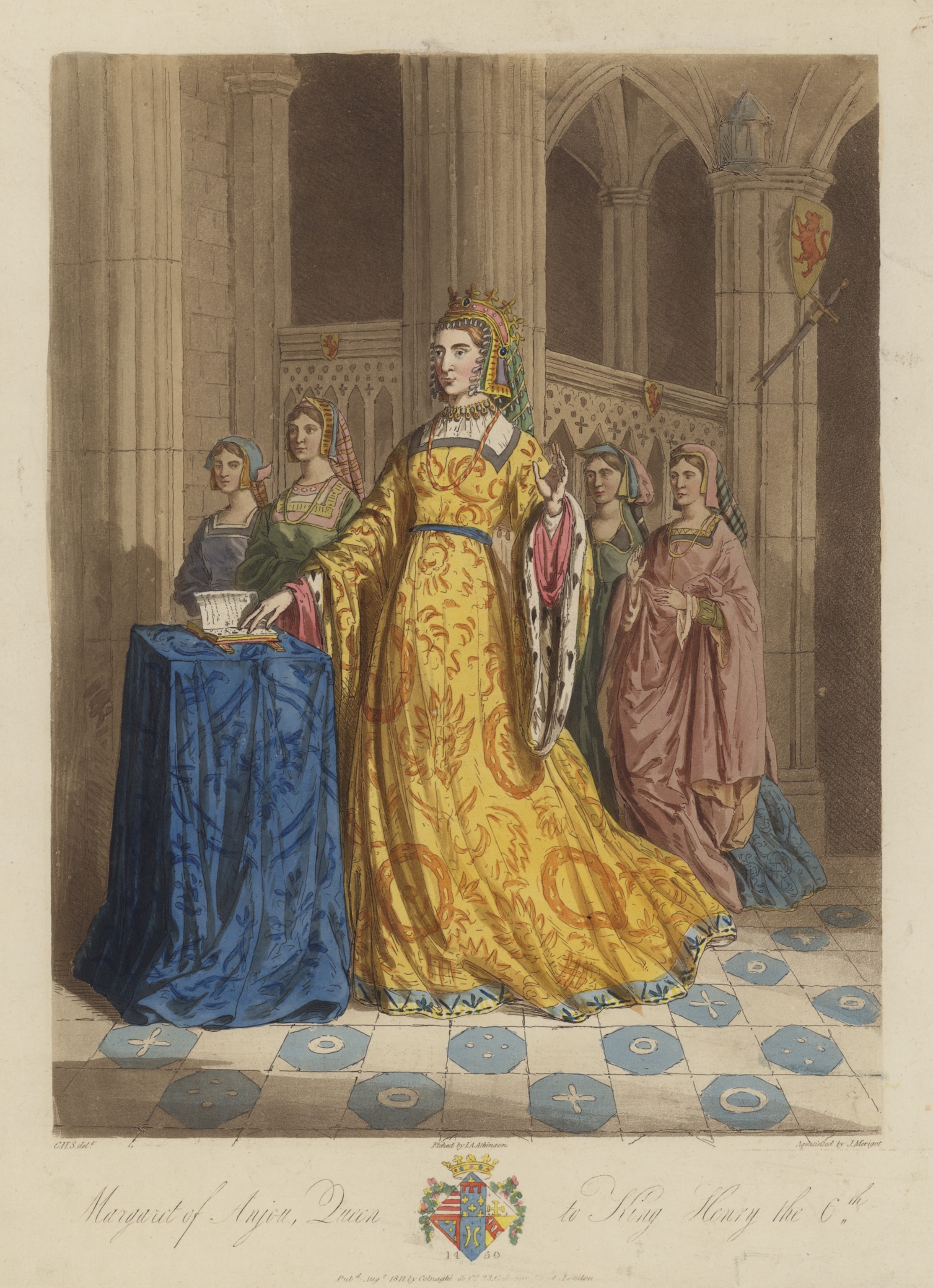 A woman adorned in a gown.