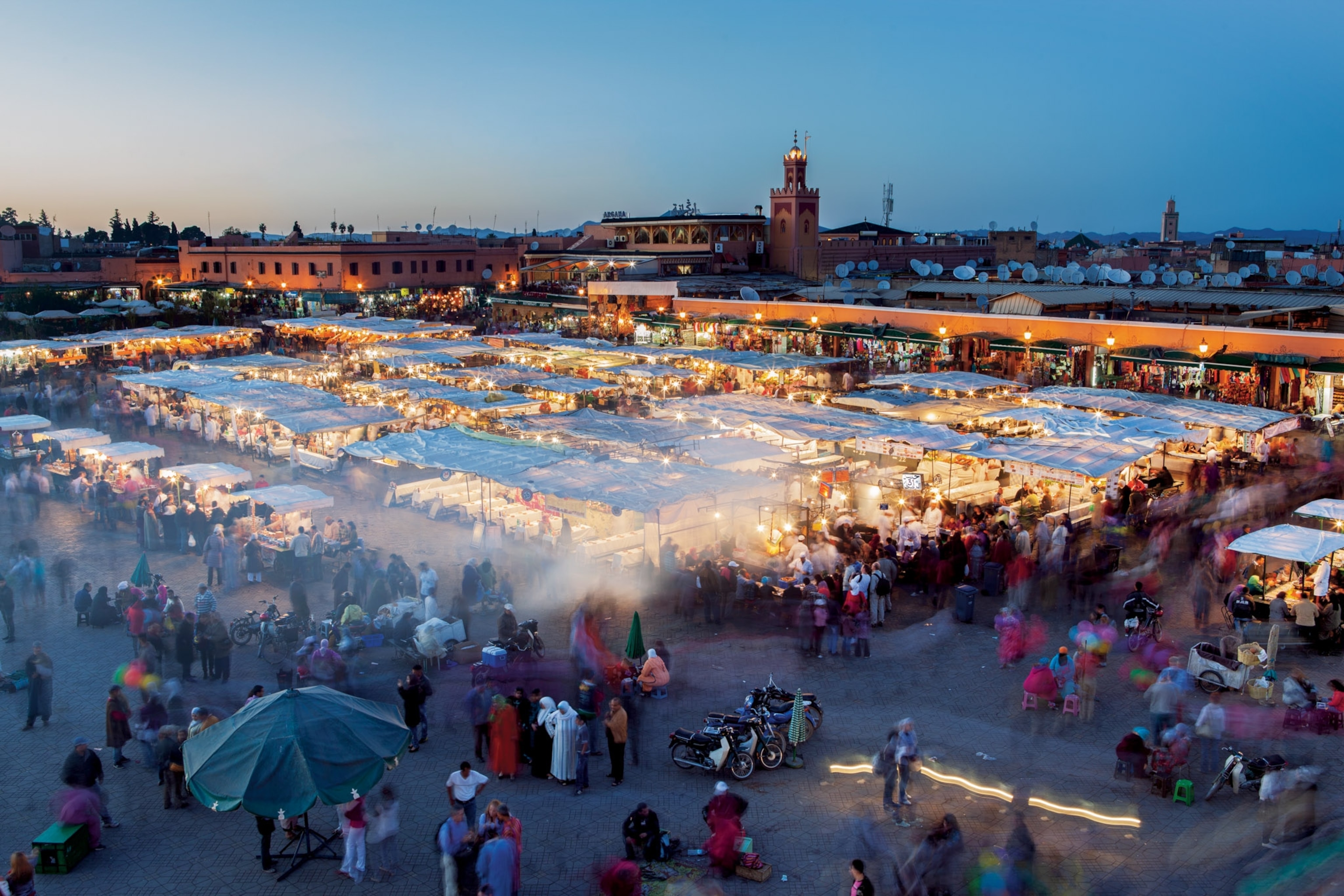 a trade and social center in Marrakech, Morocco