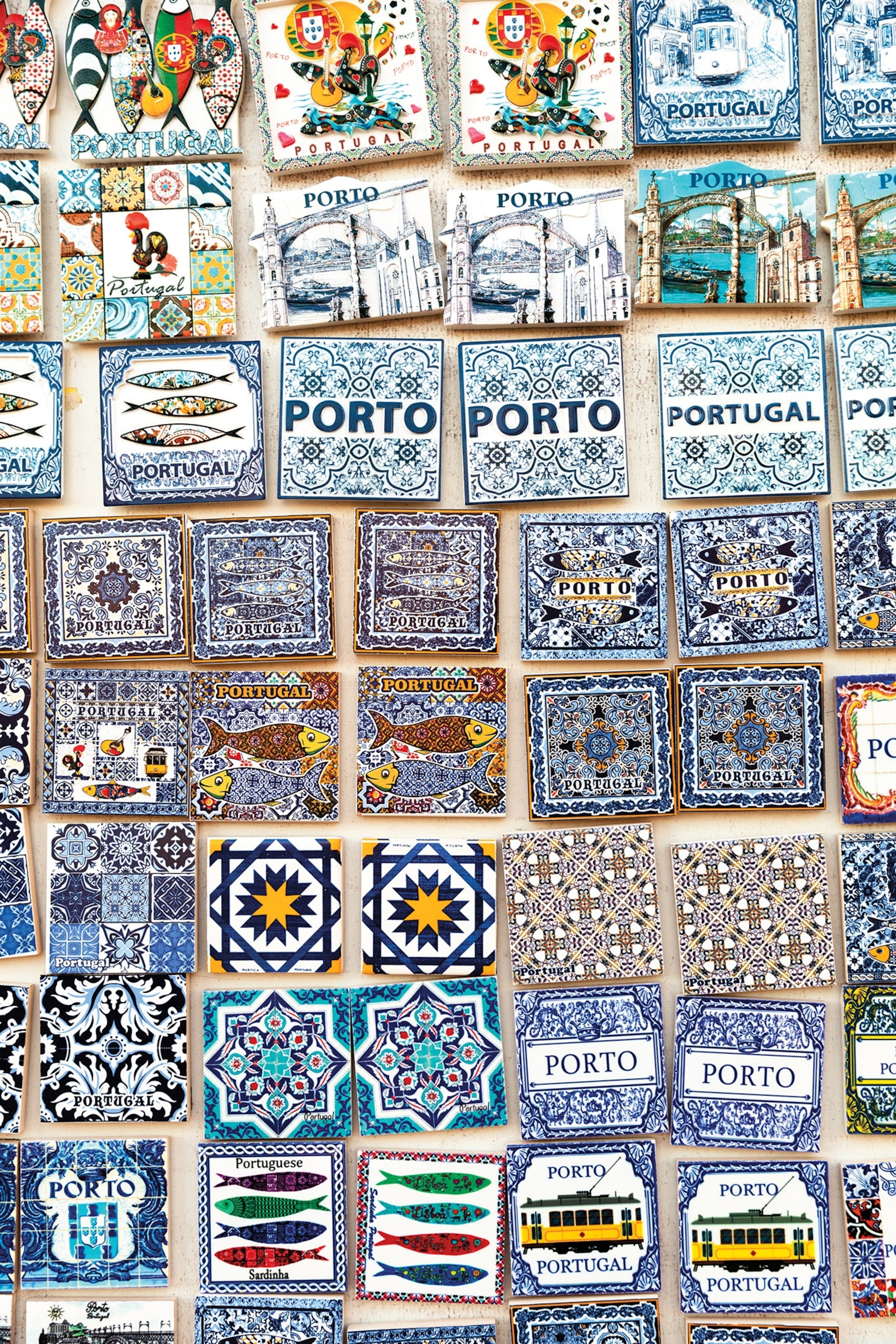 tiles on a wall in porto, portugal