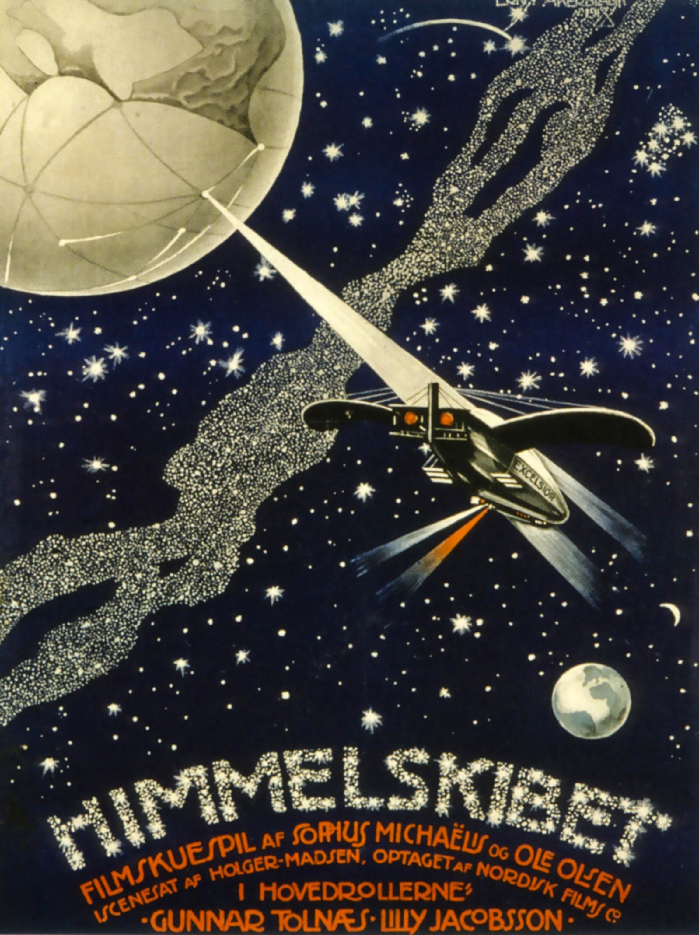 movie poster with insect-like creature flyings toward Earth.