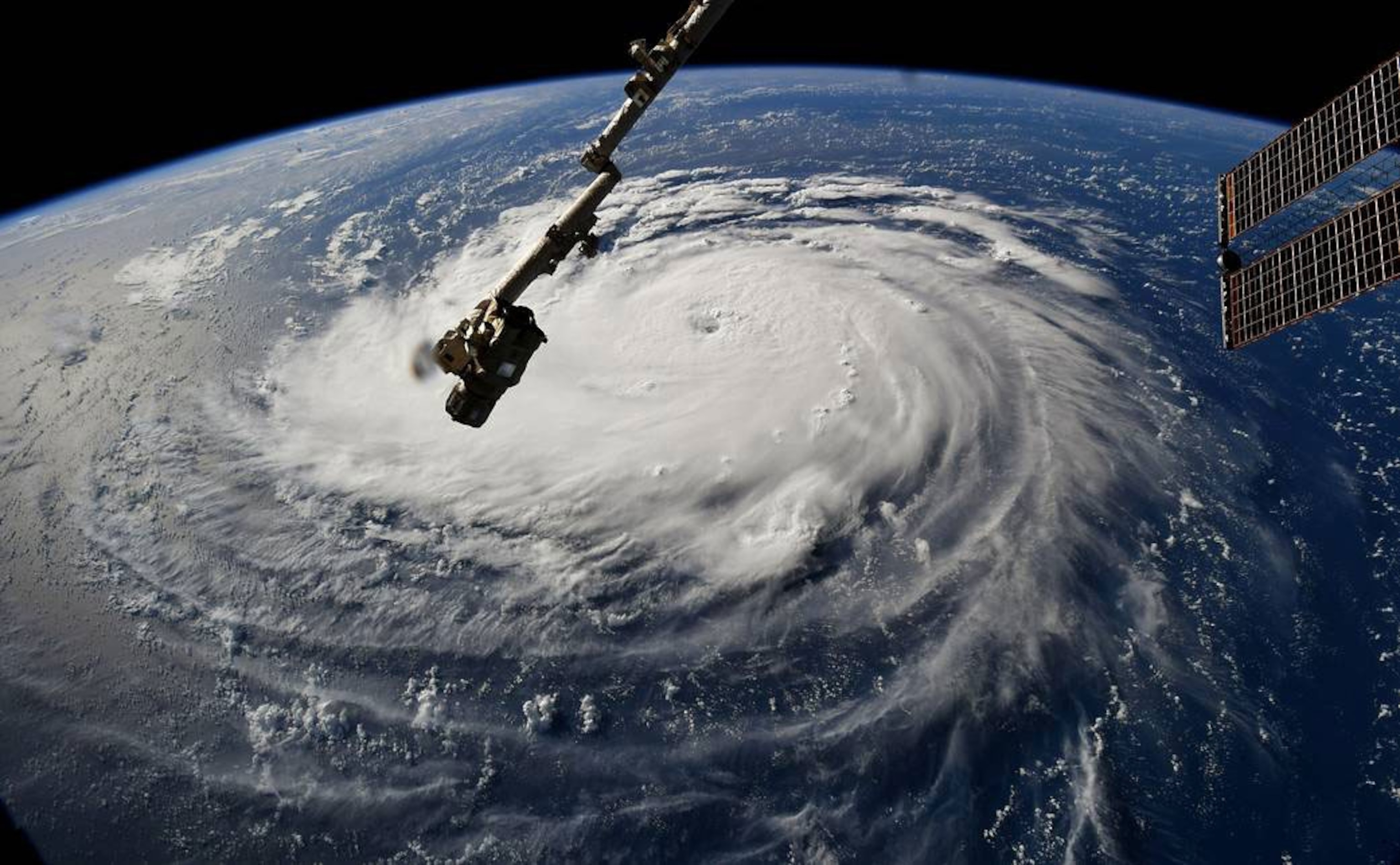 vortex of Hurricane Florence.