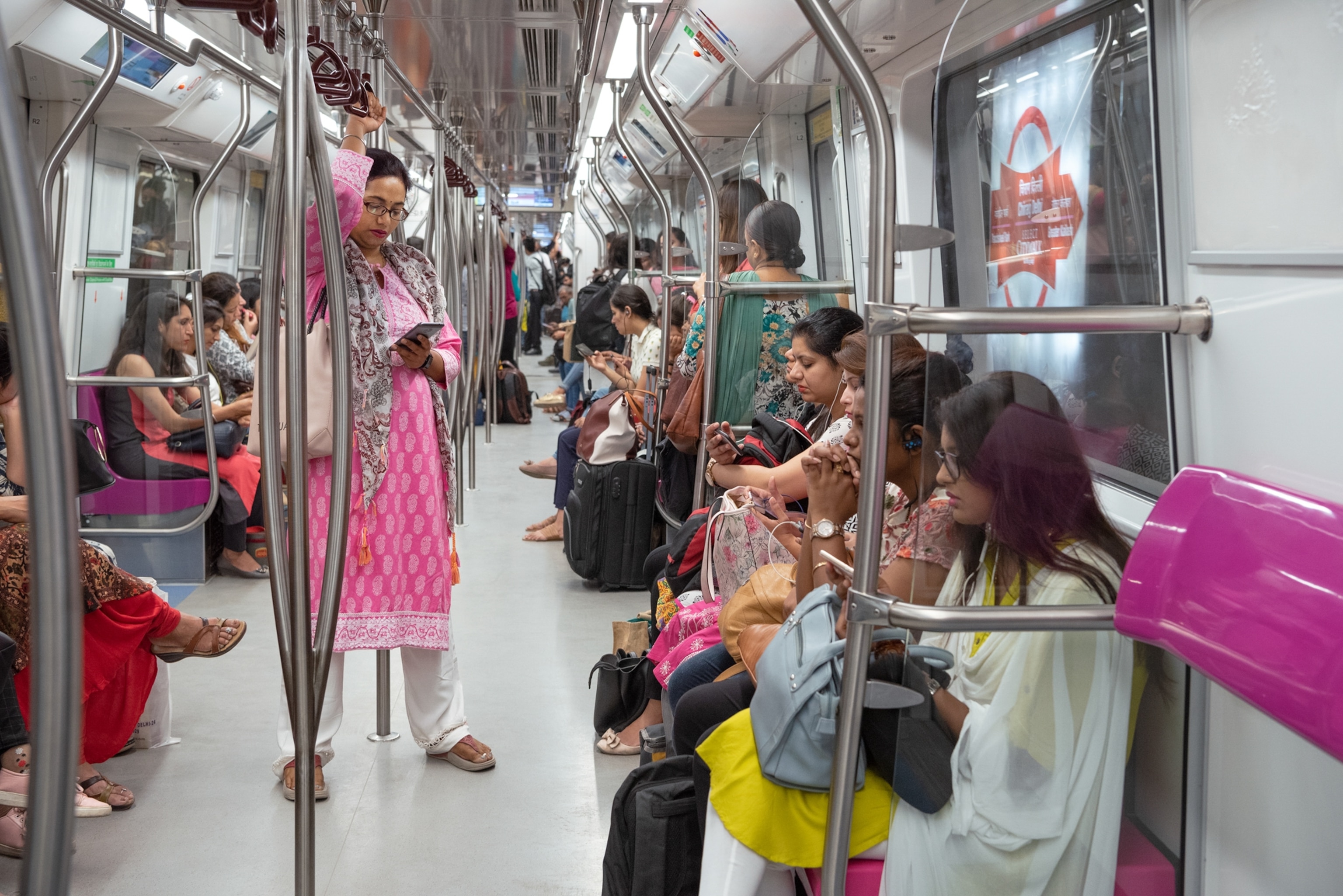 a few women on a train