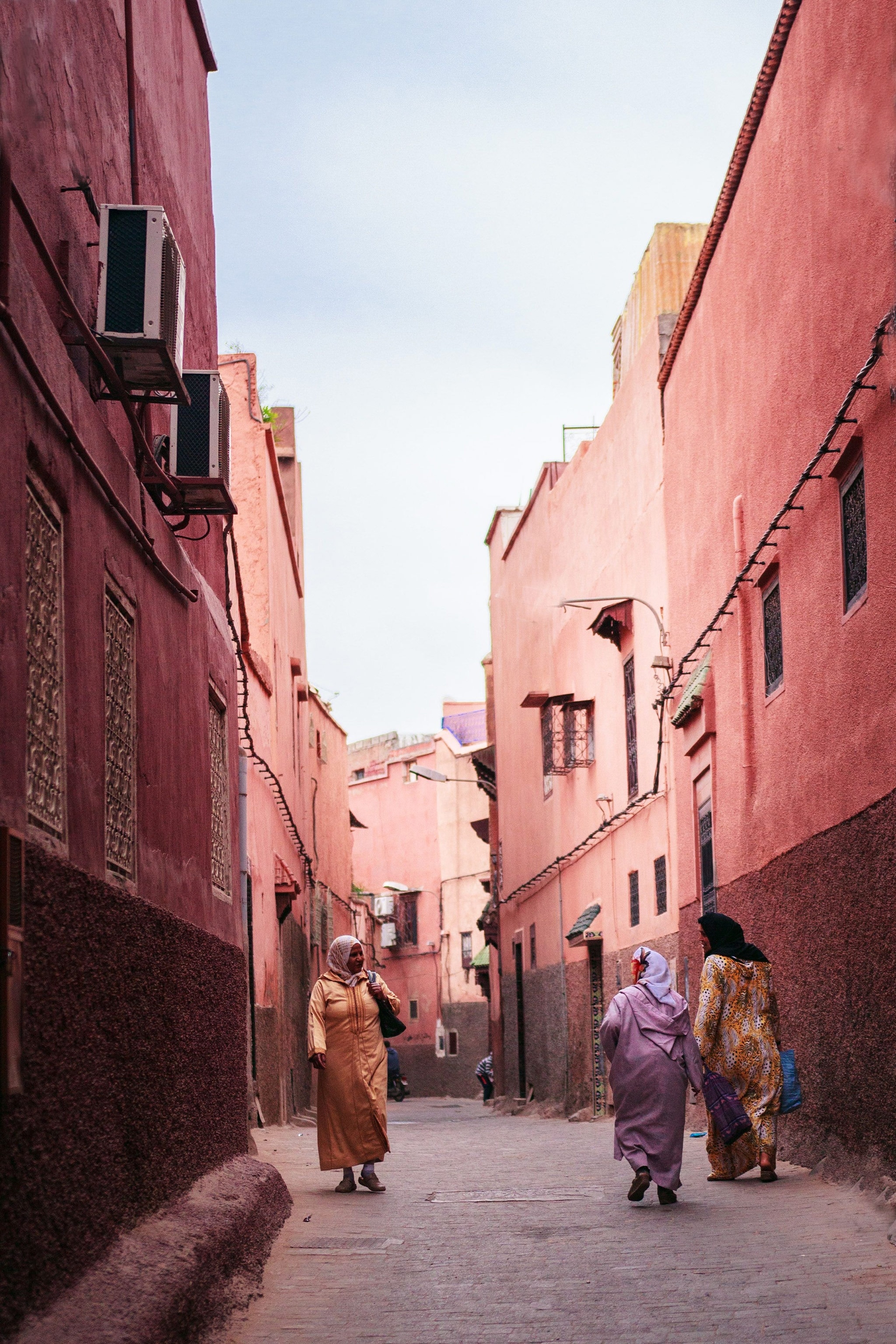 the streets of of Marrakech in Morocco