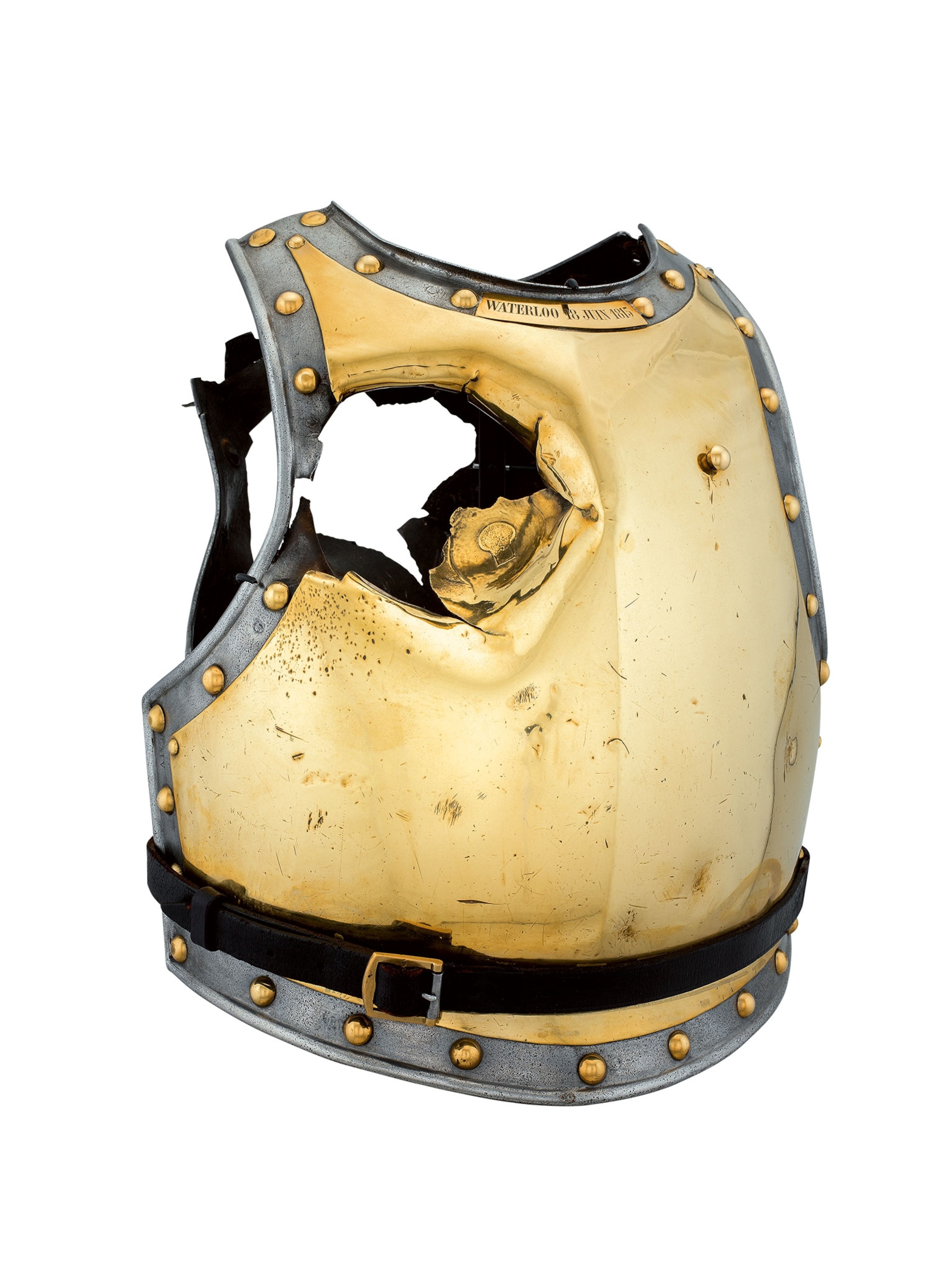 French armor that was destroyed by artillery at the Battle of Waterloo