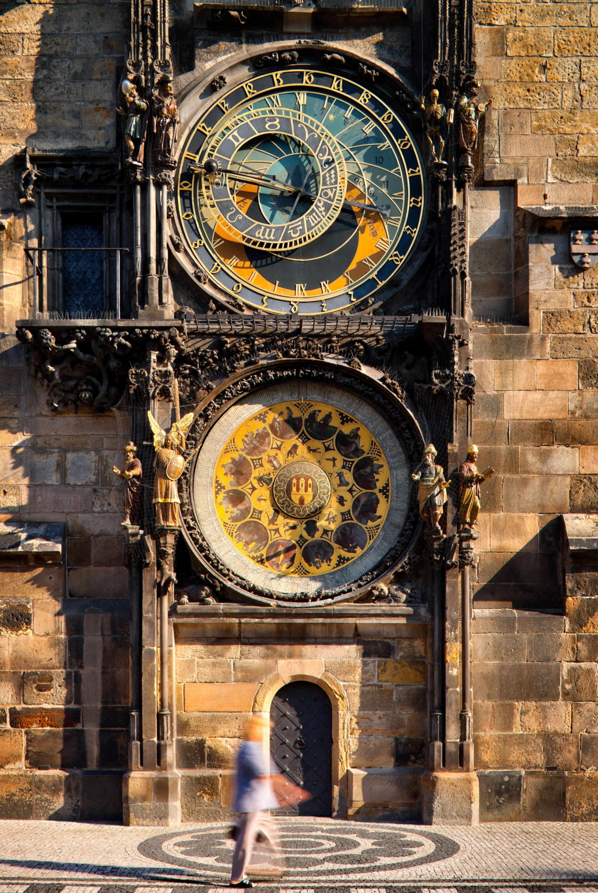 the astronomical clock tower in Prague, Czech Republic
