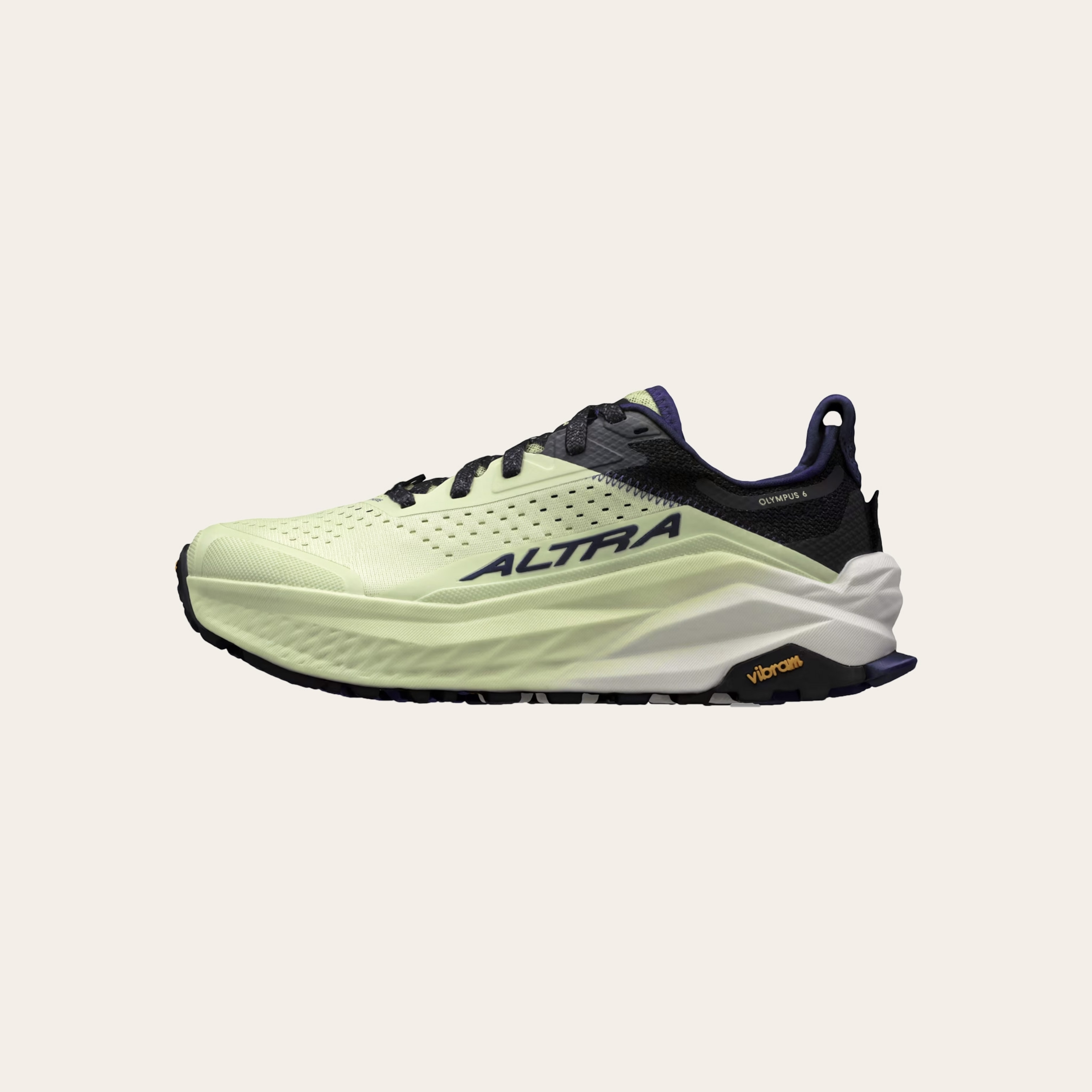 Altra Olympus 6 women's trail running shoes in green.