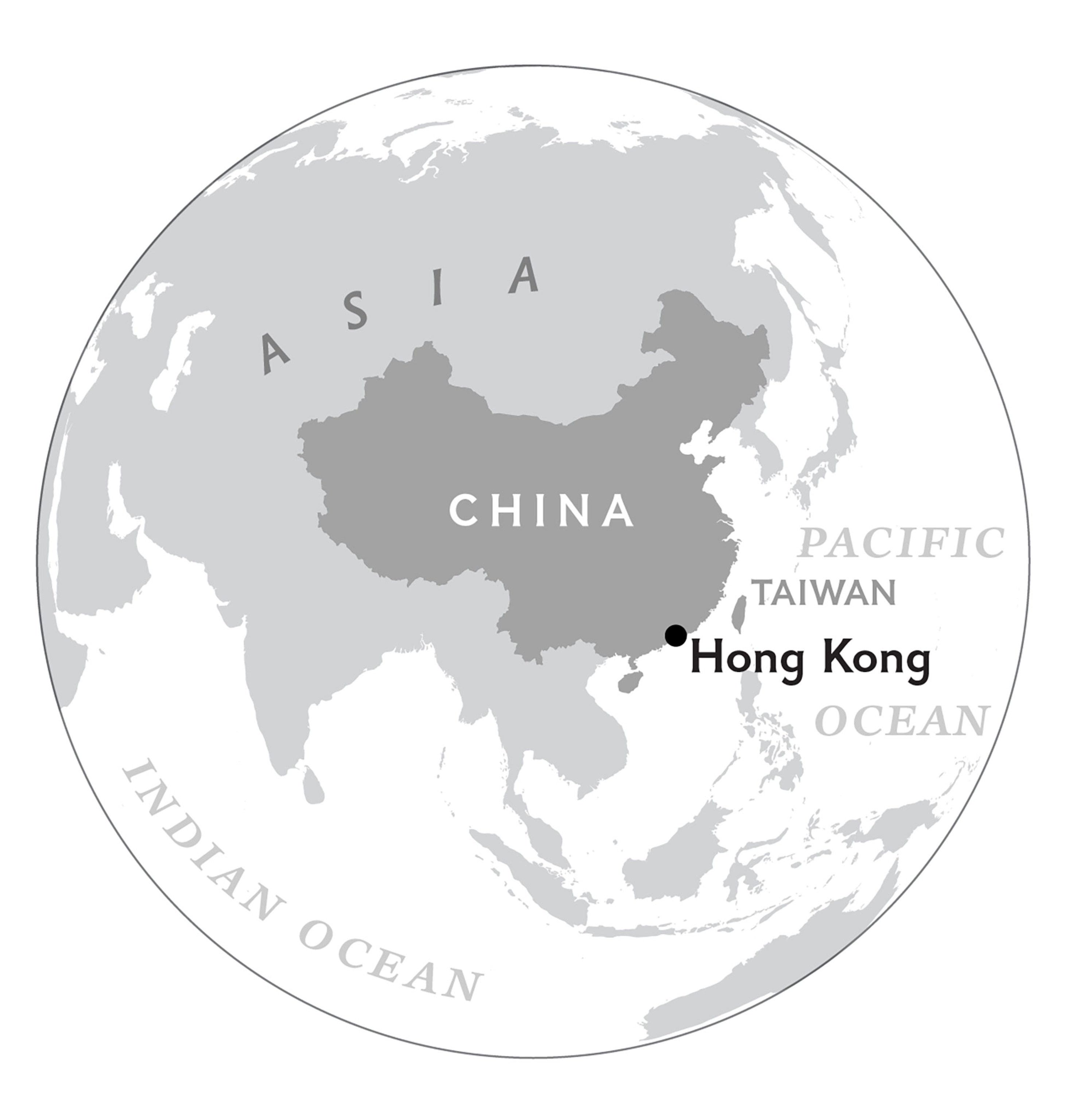 A map of Hong Kong