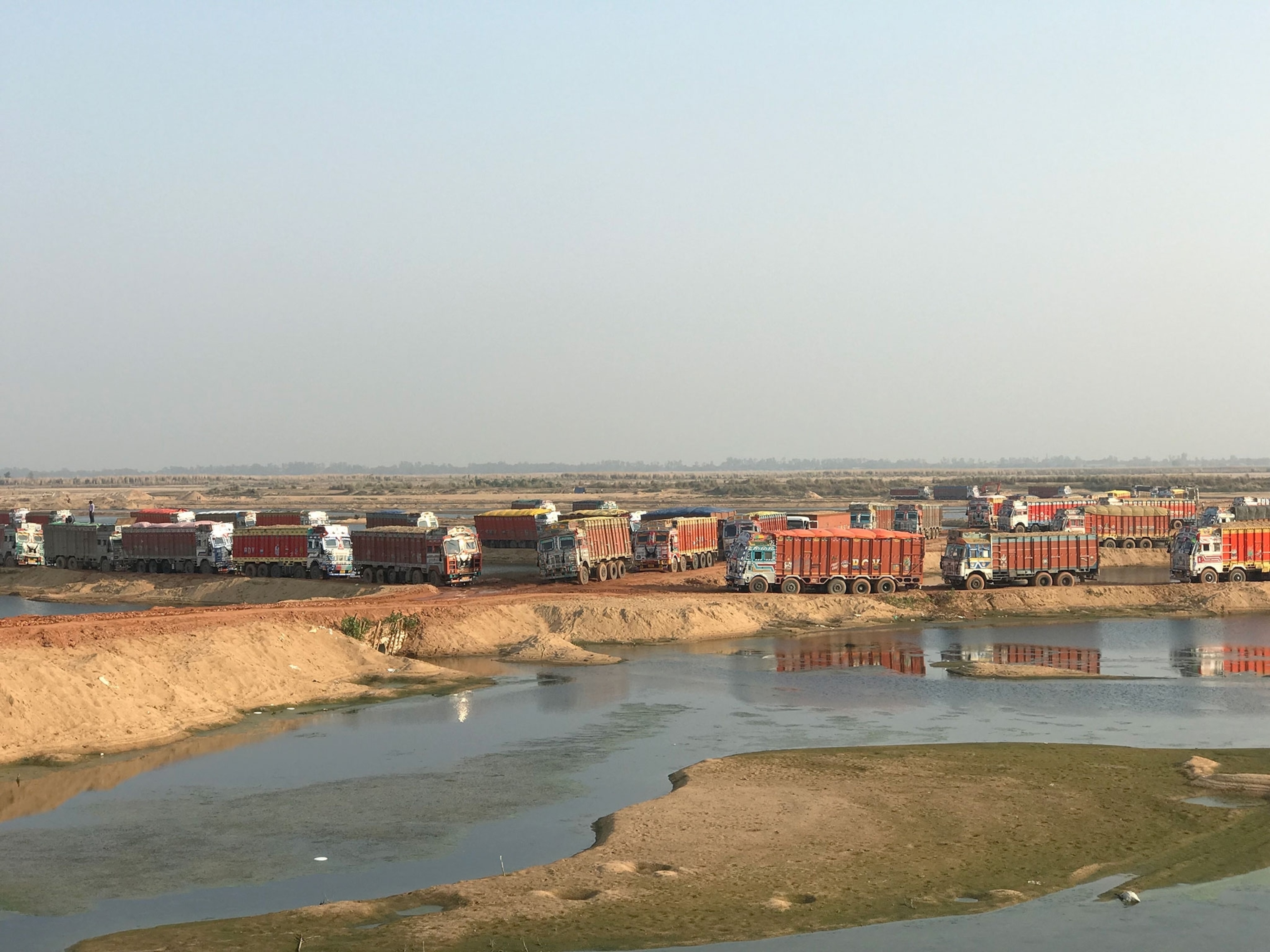 sand mining trucks in India