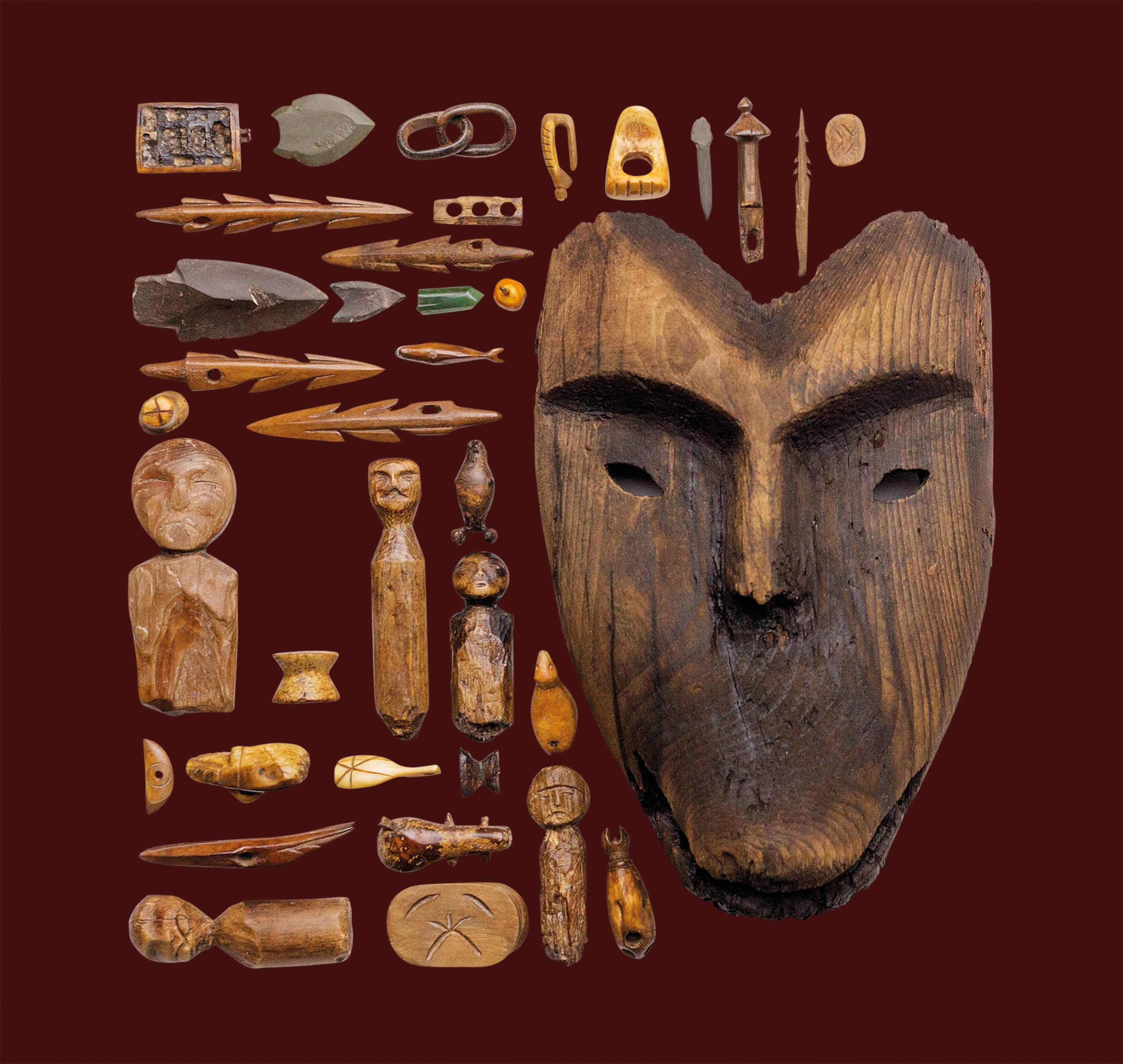 Many of the artifacts recovered from the Nunalleq site are made from antler, wood, and ivory, materials that are preserved under the tundra but decay quickly after exposure.