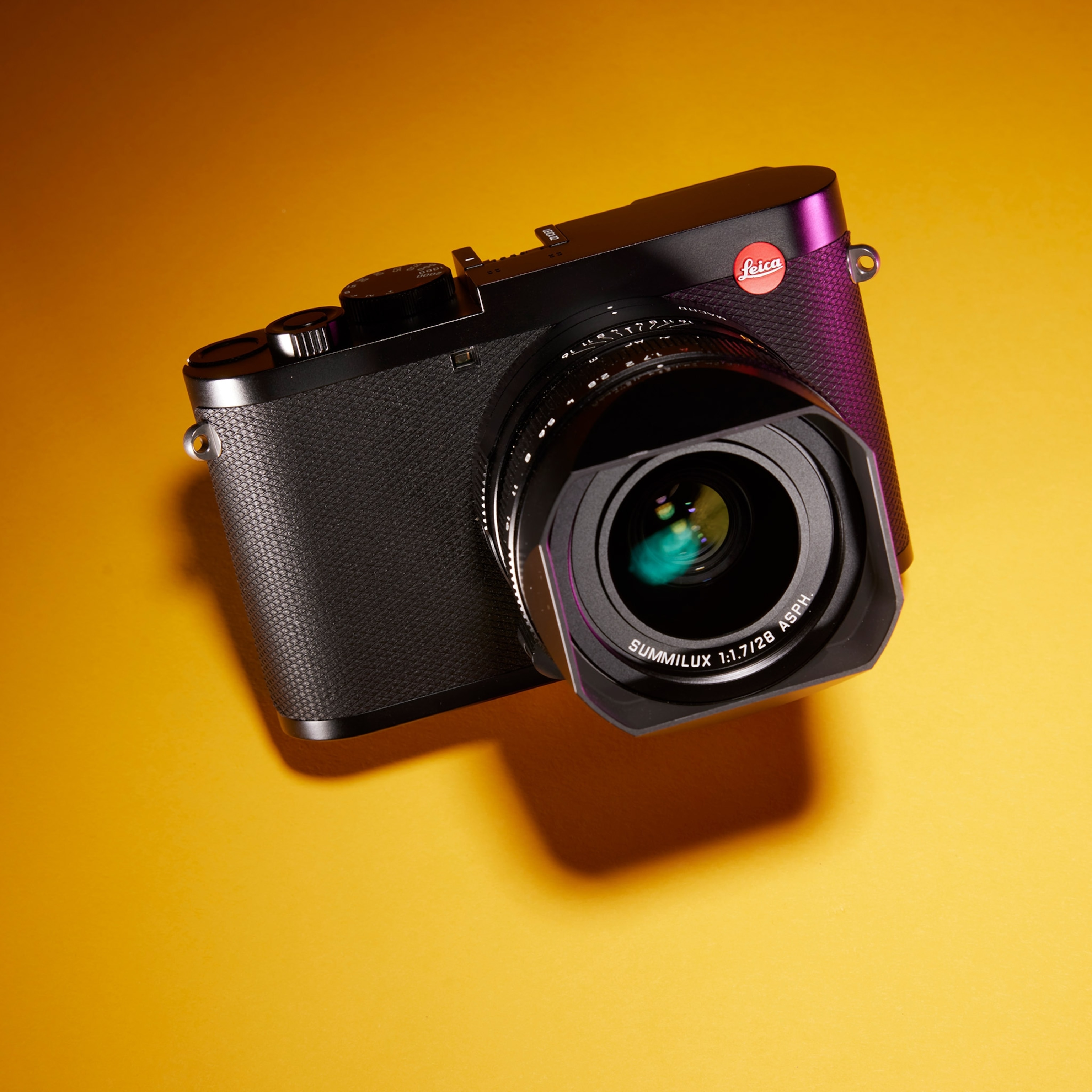Studio photograph of the Leica Q2 camera, made for the 2023 National Geographic 2023 travel camera guide