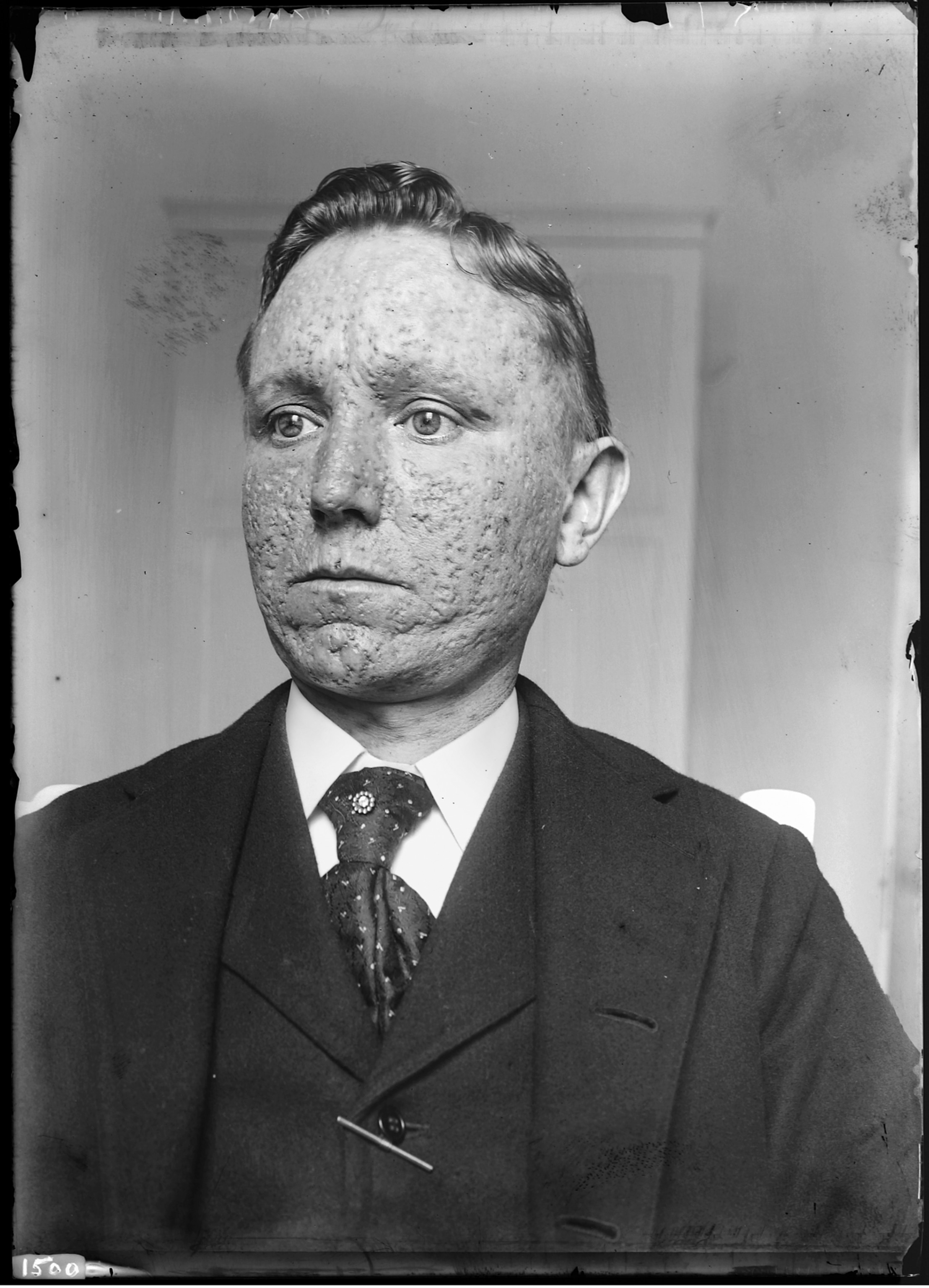 black and white portrait of a man.