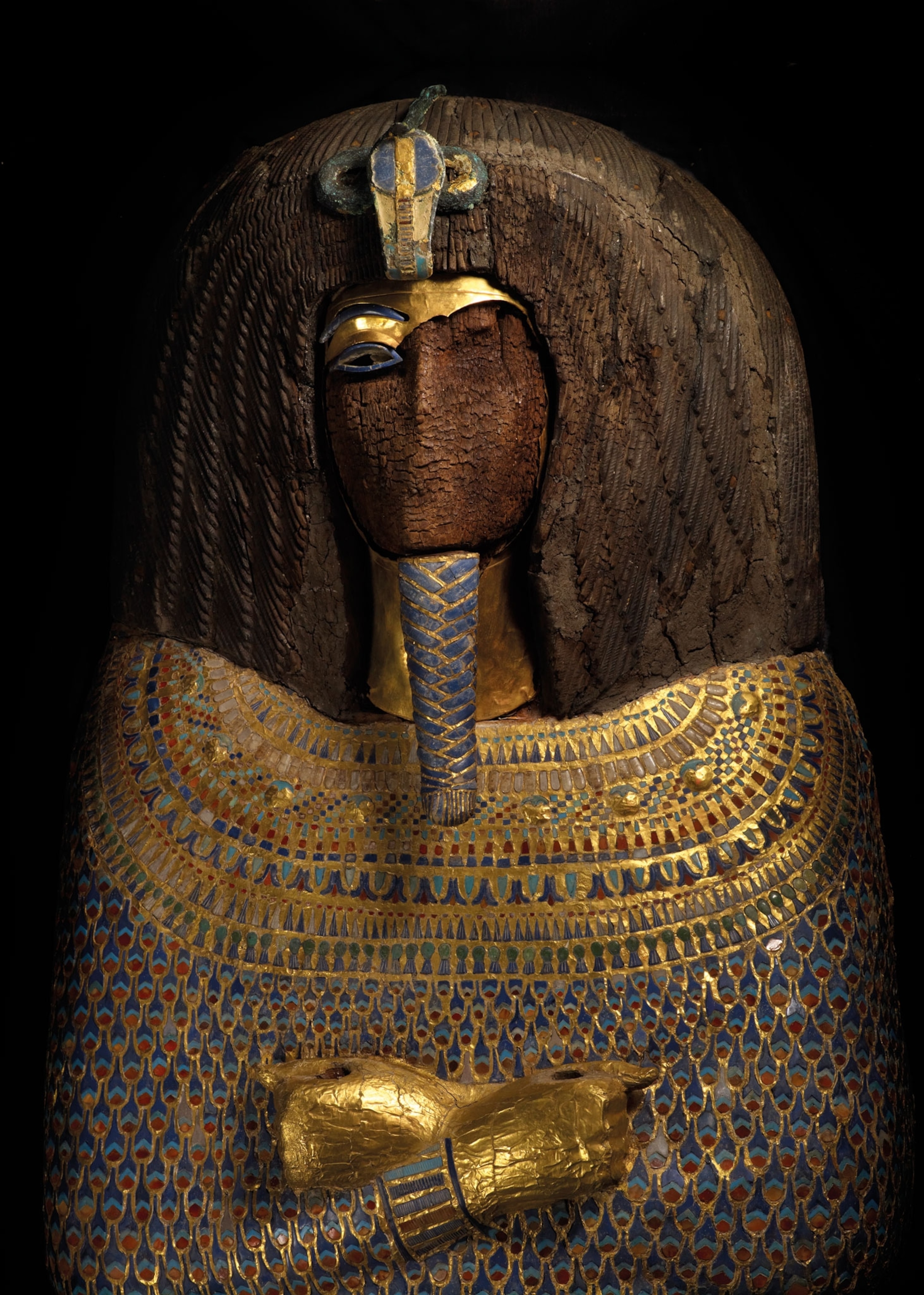 A ornately decorated coffin