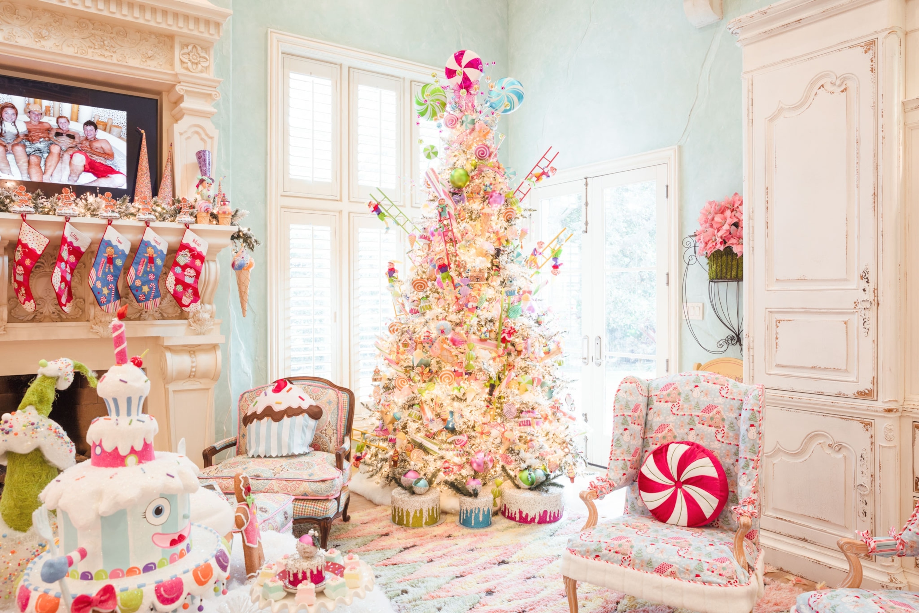 Christmas decorations in someone's home