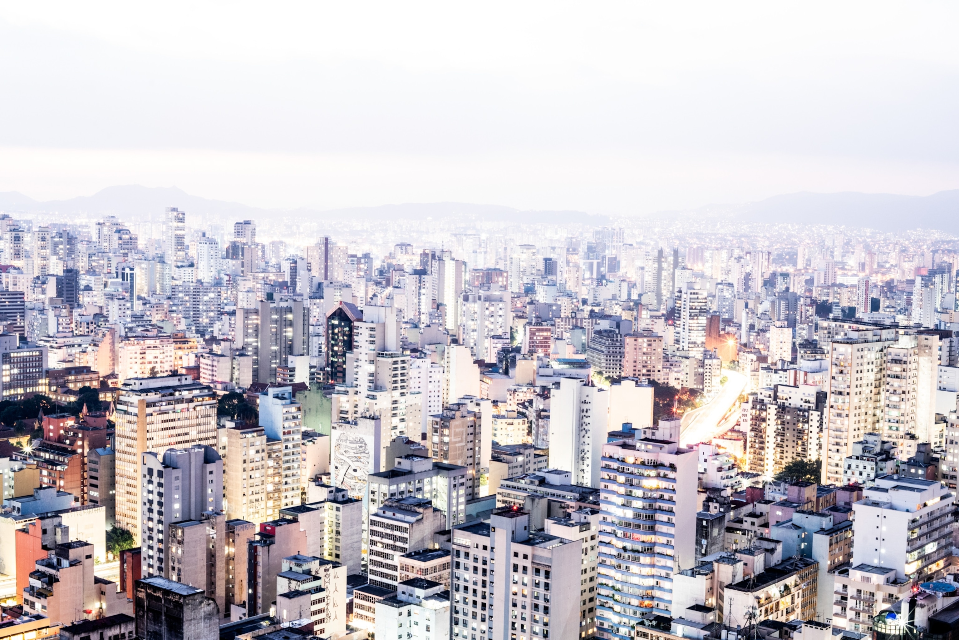 a long exposure of a cityscape