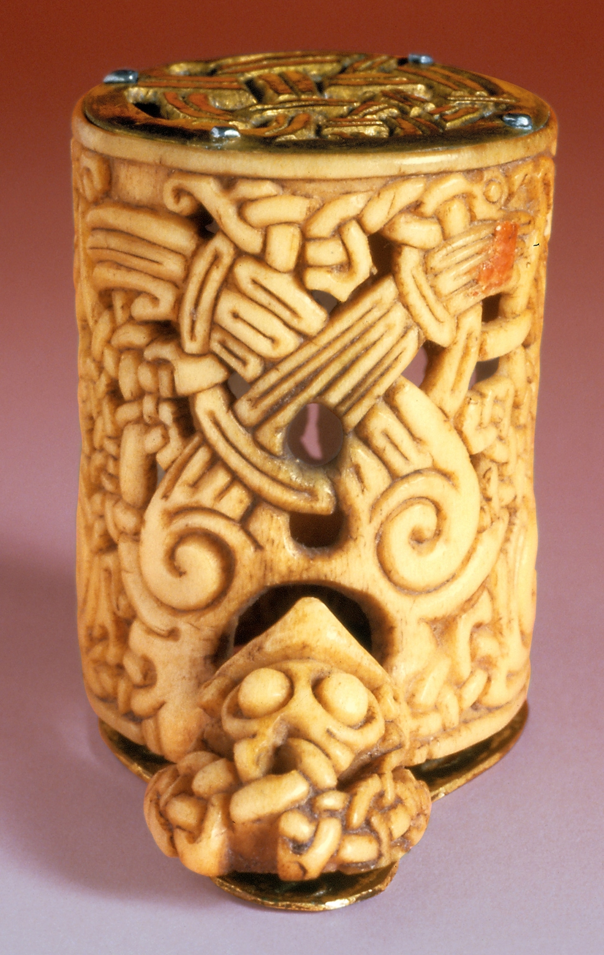 Carved from deer antler in the 10th century, the San Isidoro container is the only artifact of Viking origin discovered in Spain. It's housed in the Royal Collegiate Church of San Isidoro, León.
