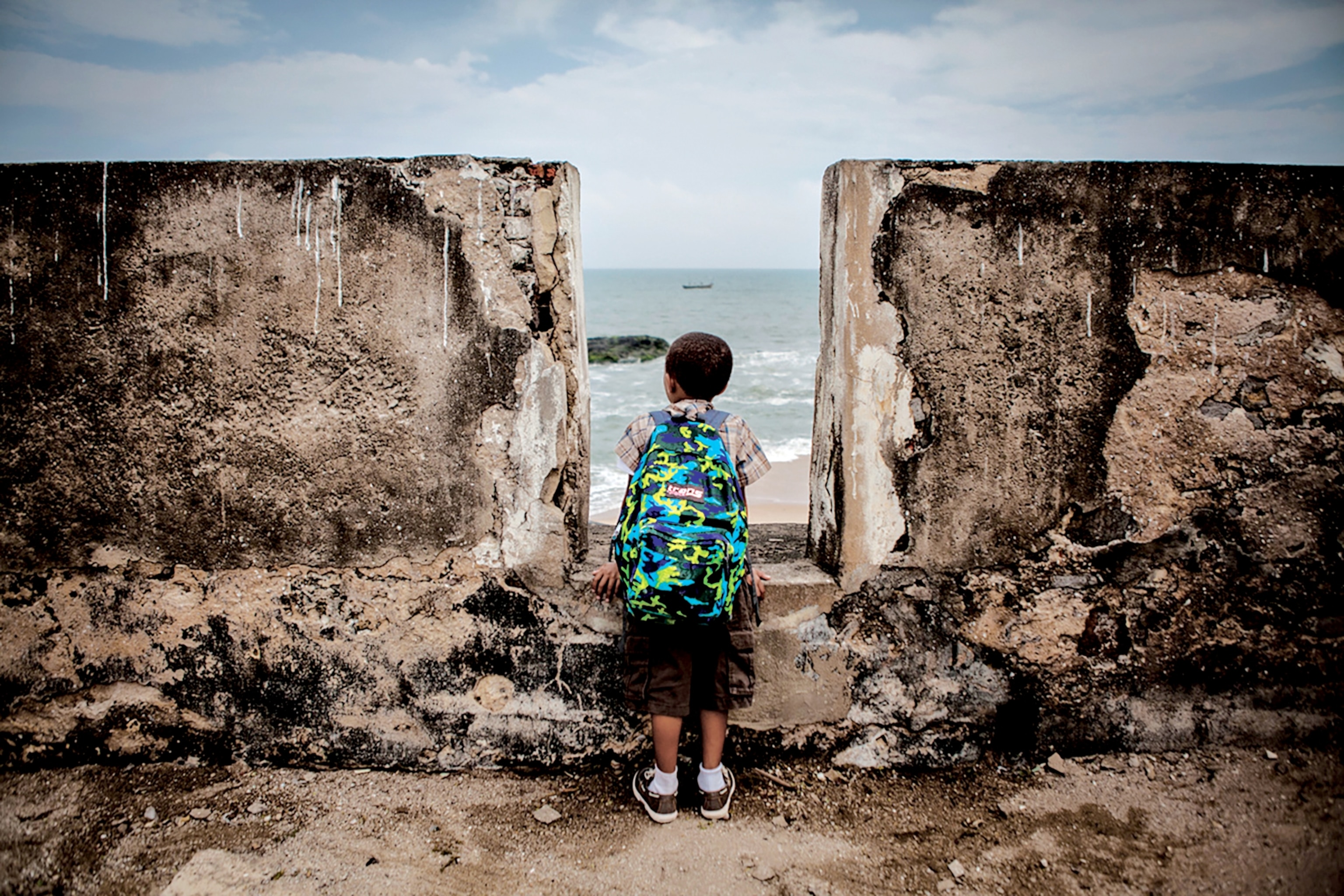 a child at Fort William in Ghana