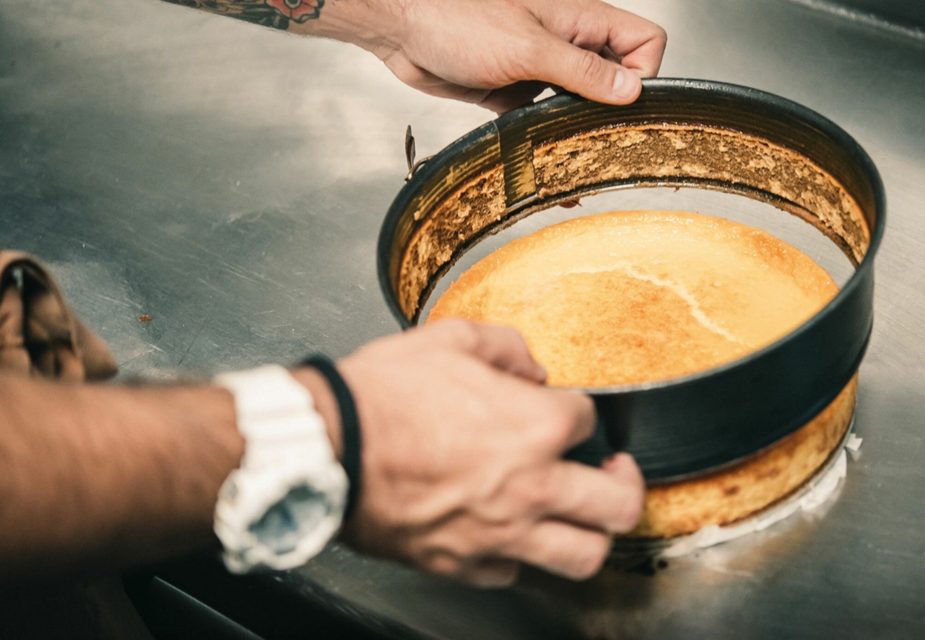 The cheesecake at La Cochera del Abuelo restaurant, lead by chef Bosco Benítez Ruiz del Pozo.