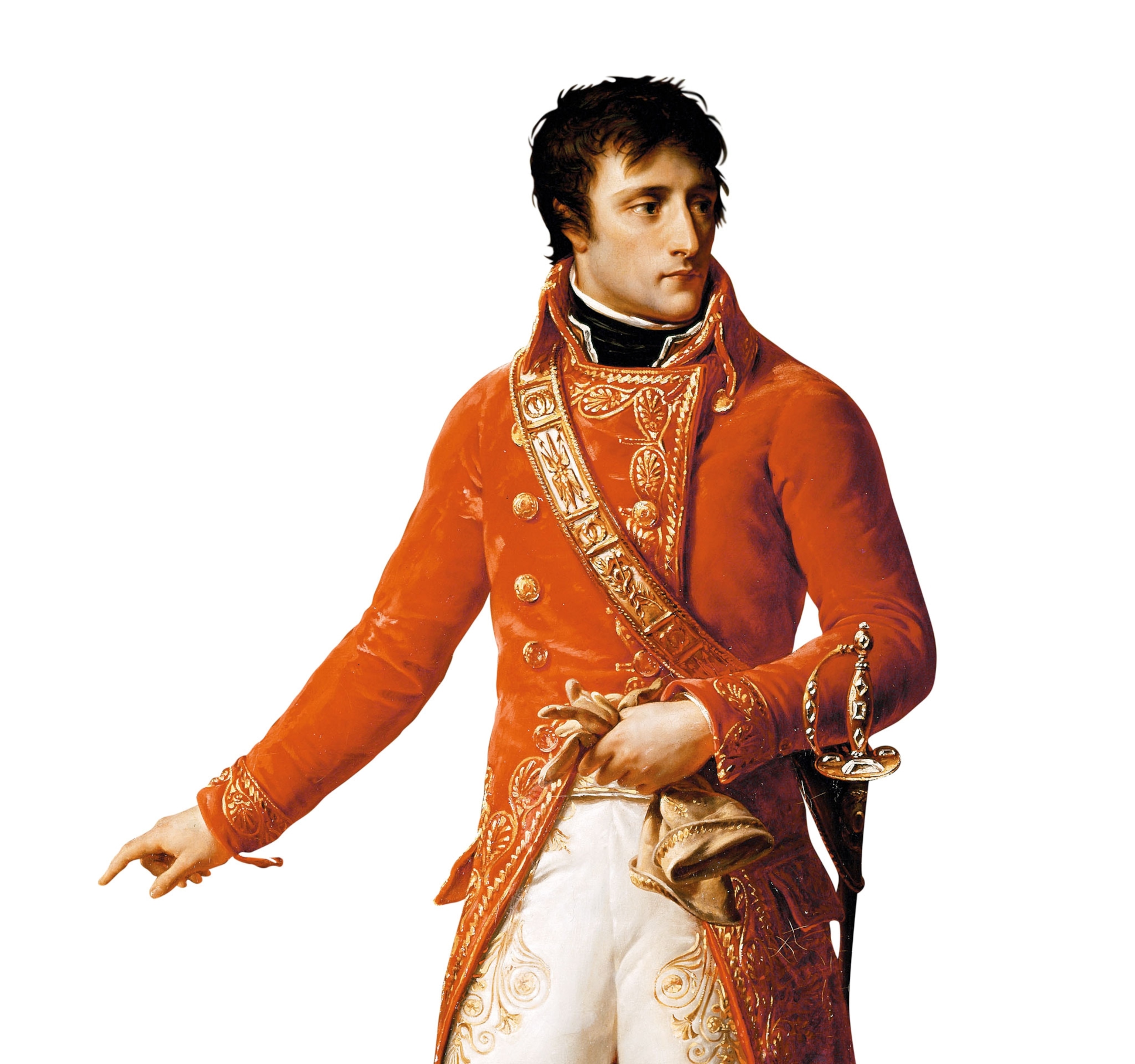 a detail from "Napoleon as First Consul," an 1802 painting by Antoine-Jean Gros