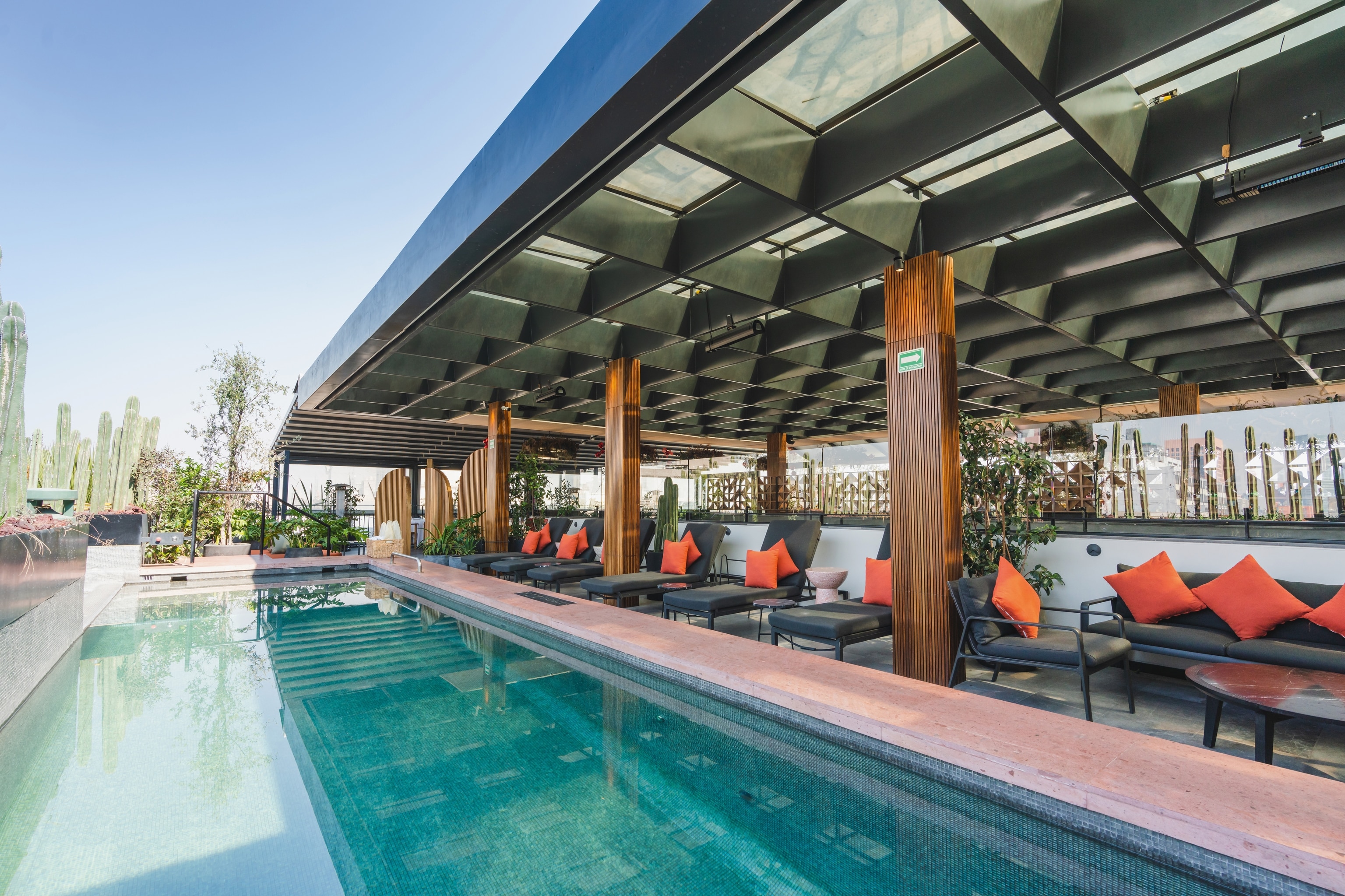 Umbral Curio Collection has a heated pool and jacuzzi on the roof.