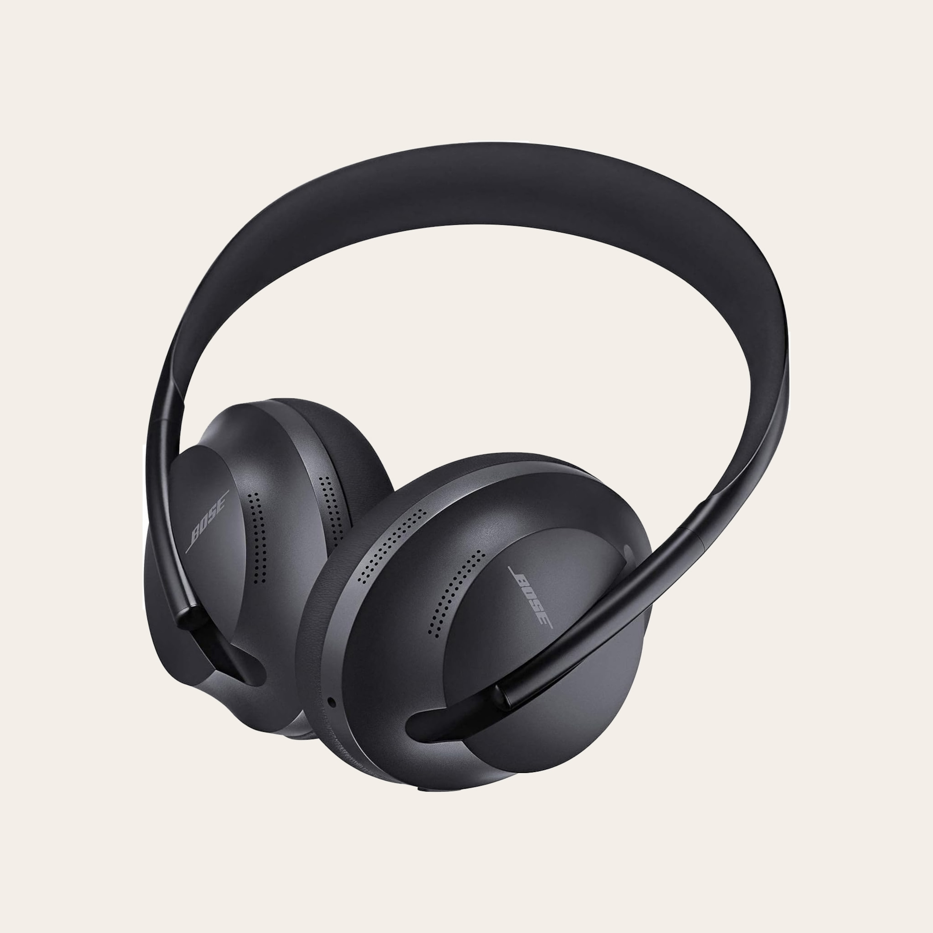 A pair of black Bose headphones