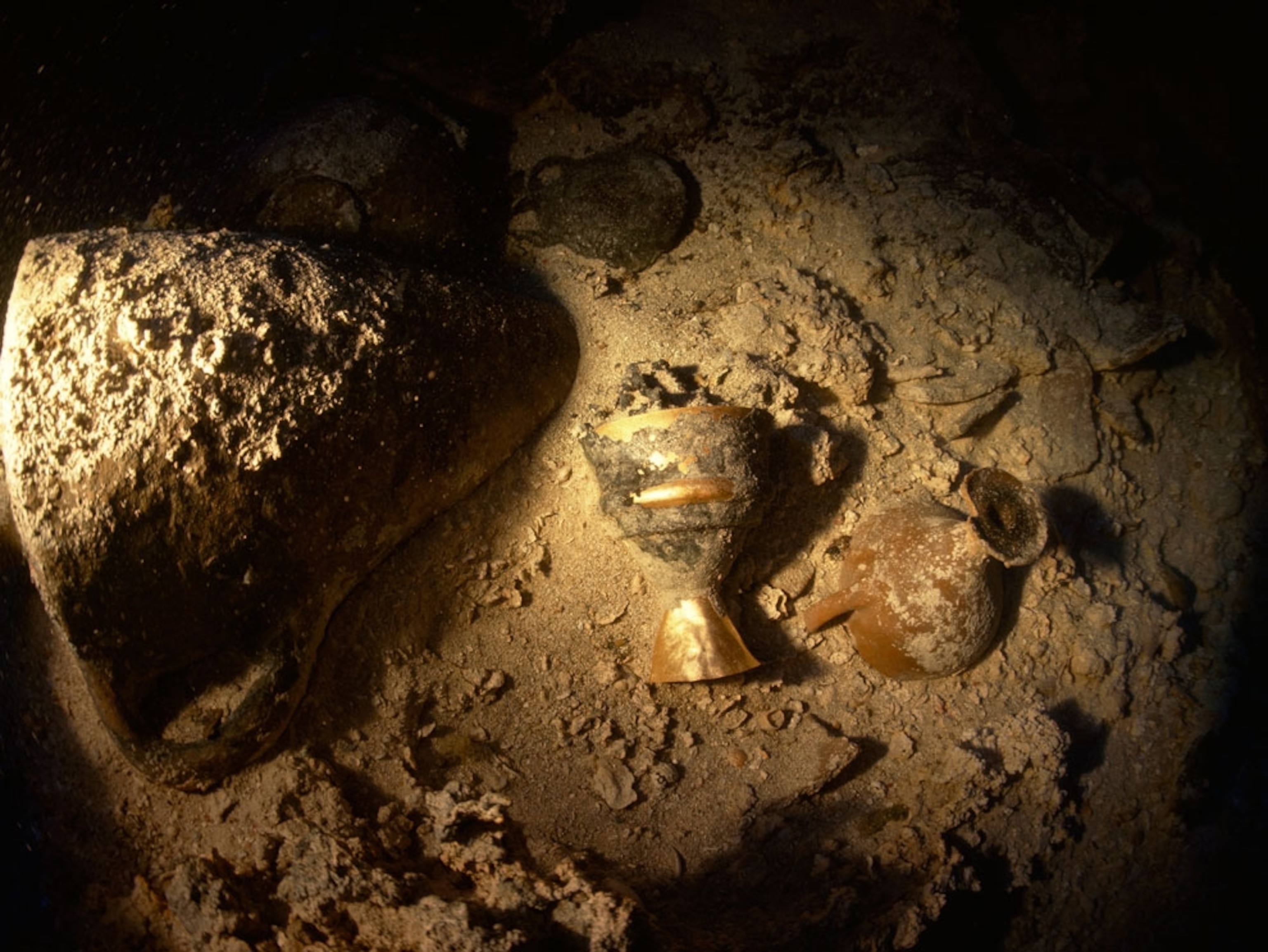 Sunken bronze chalices