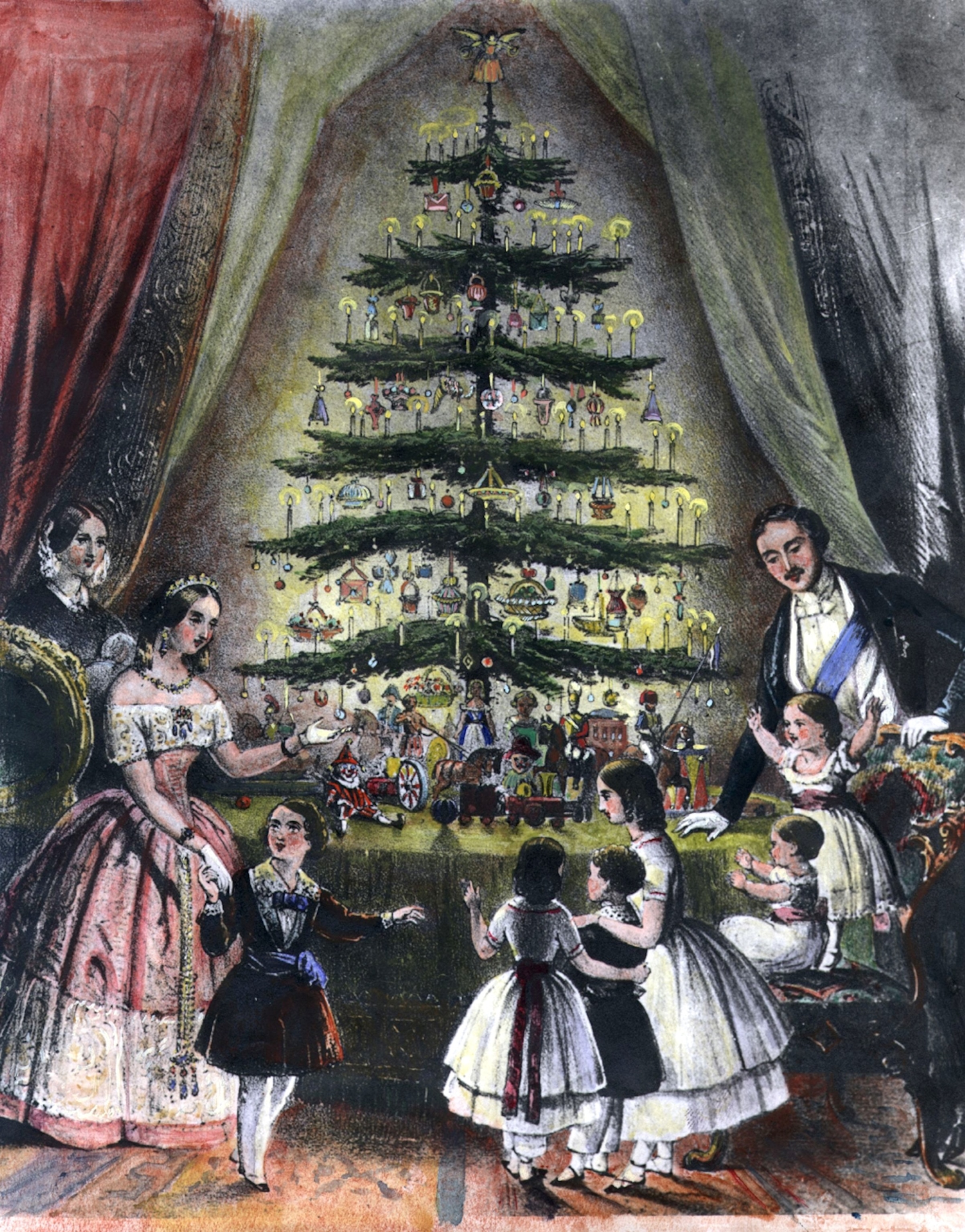 The United Kingdom’s Royal Christmas tree in 1848