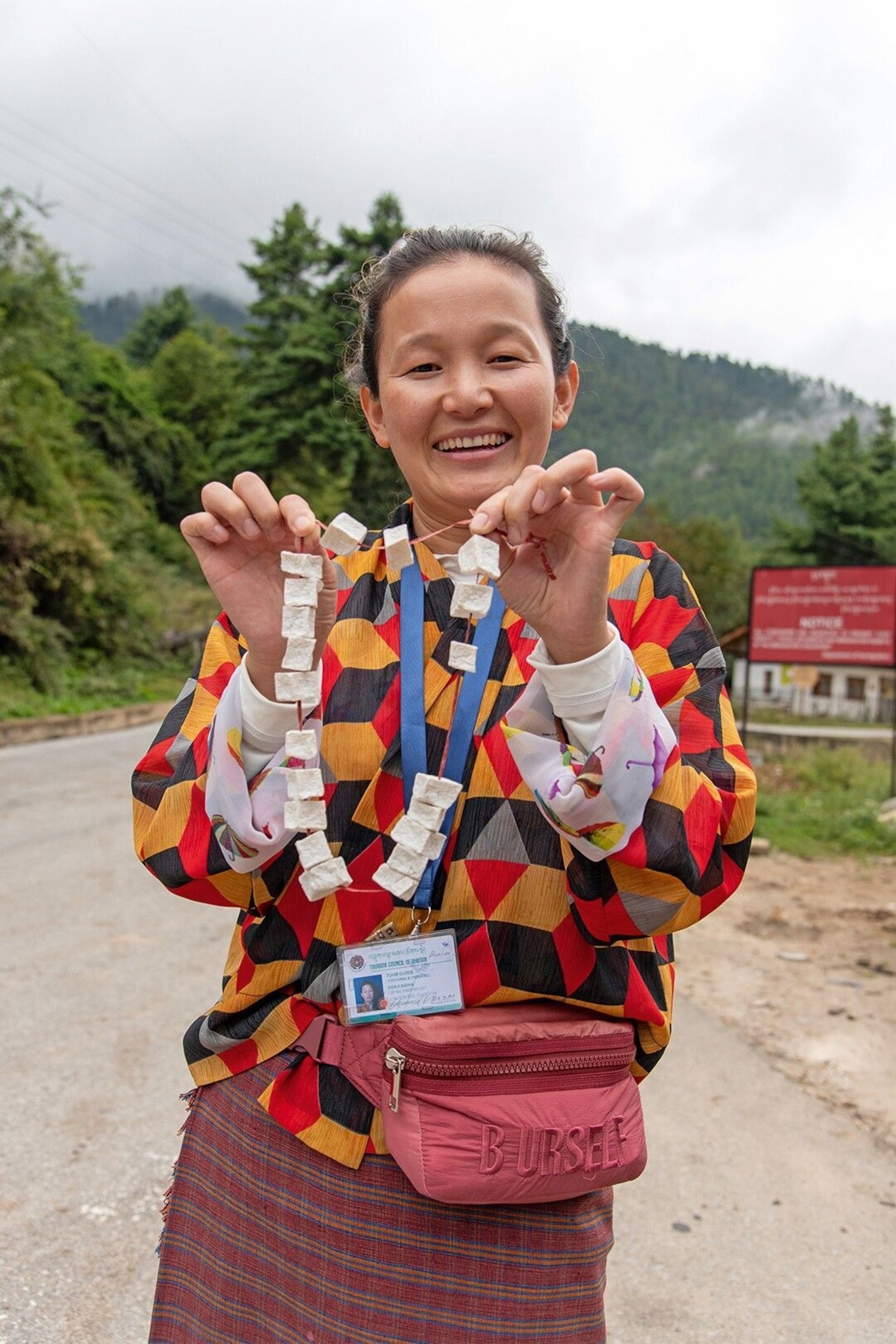 Volunteers from the DeSuung project help to maintain the Trans-Bhutan Trail.