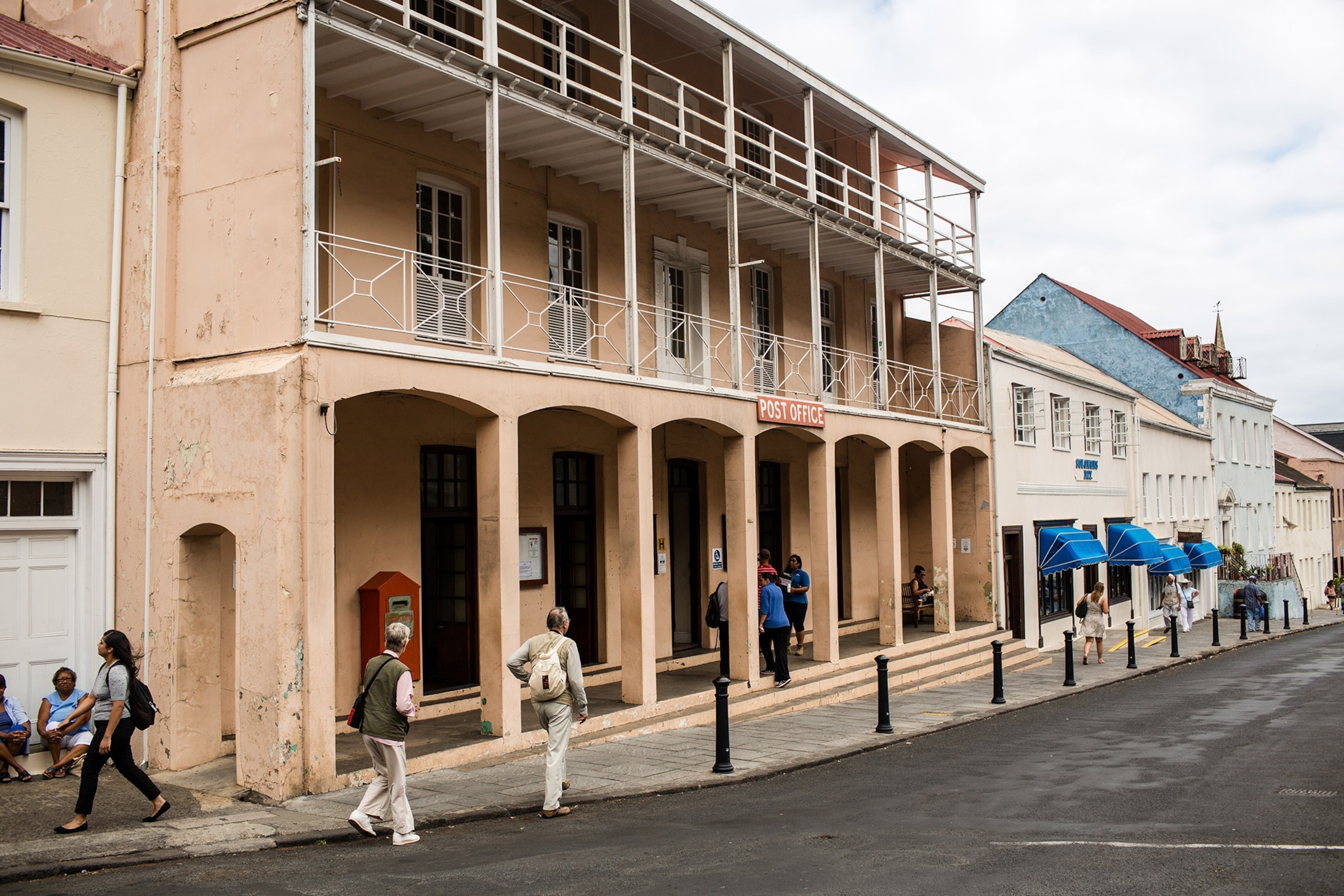 a street scene from Jamestown, the capital of St Helena