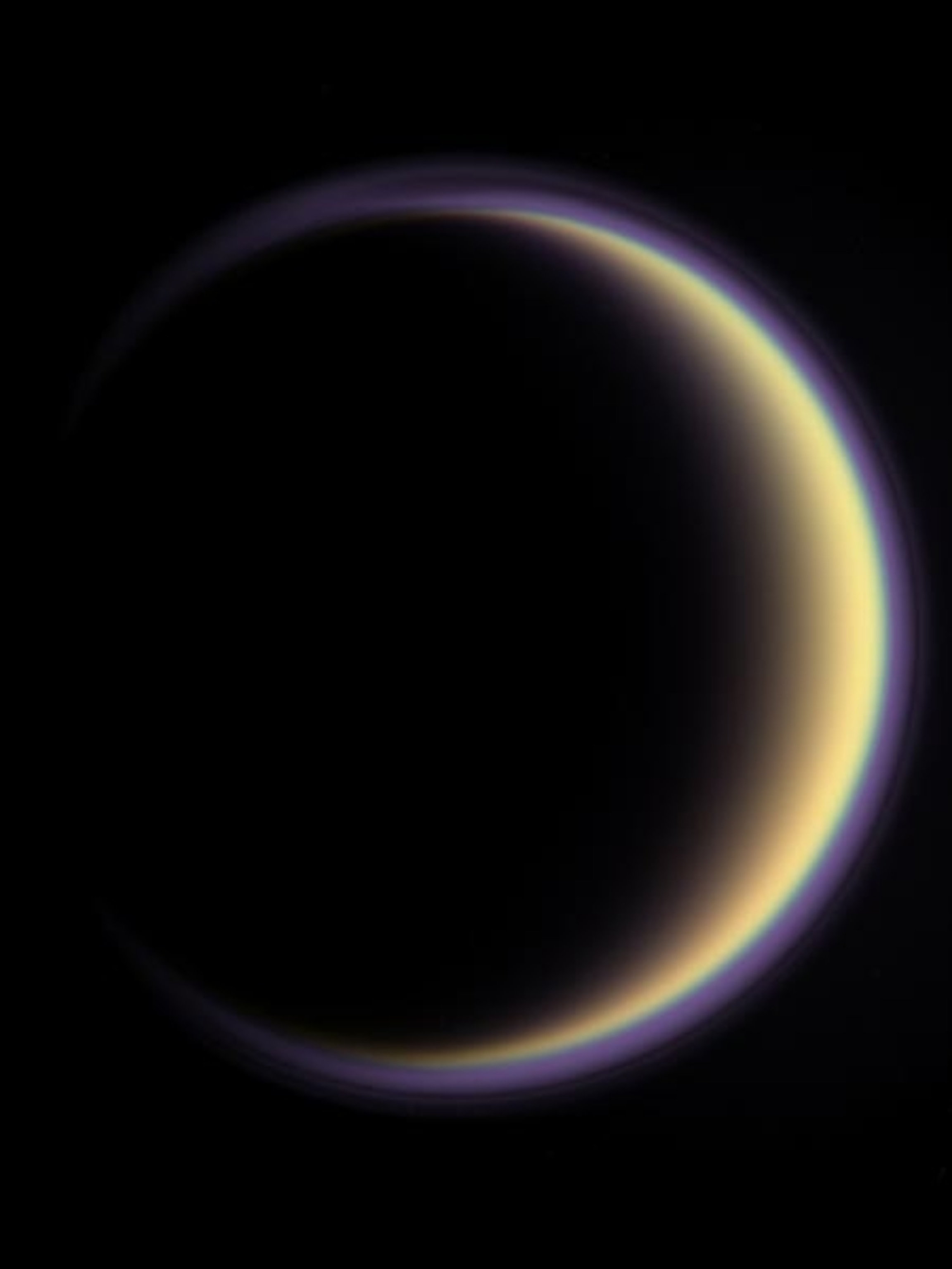 a Halo surrounding Saturn's moon Titan