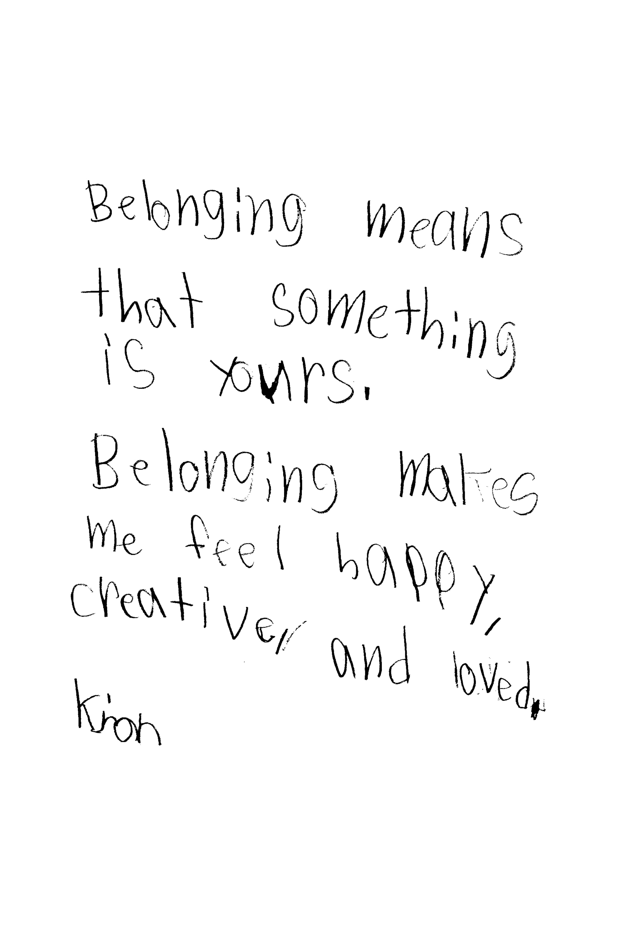 handwritten quote