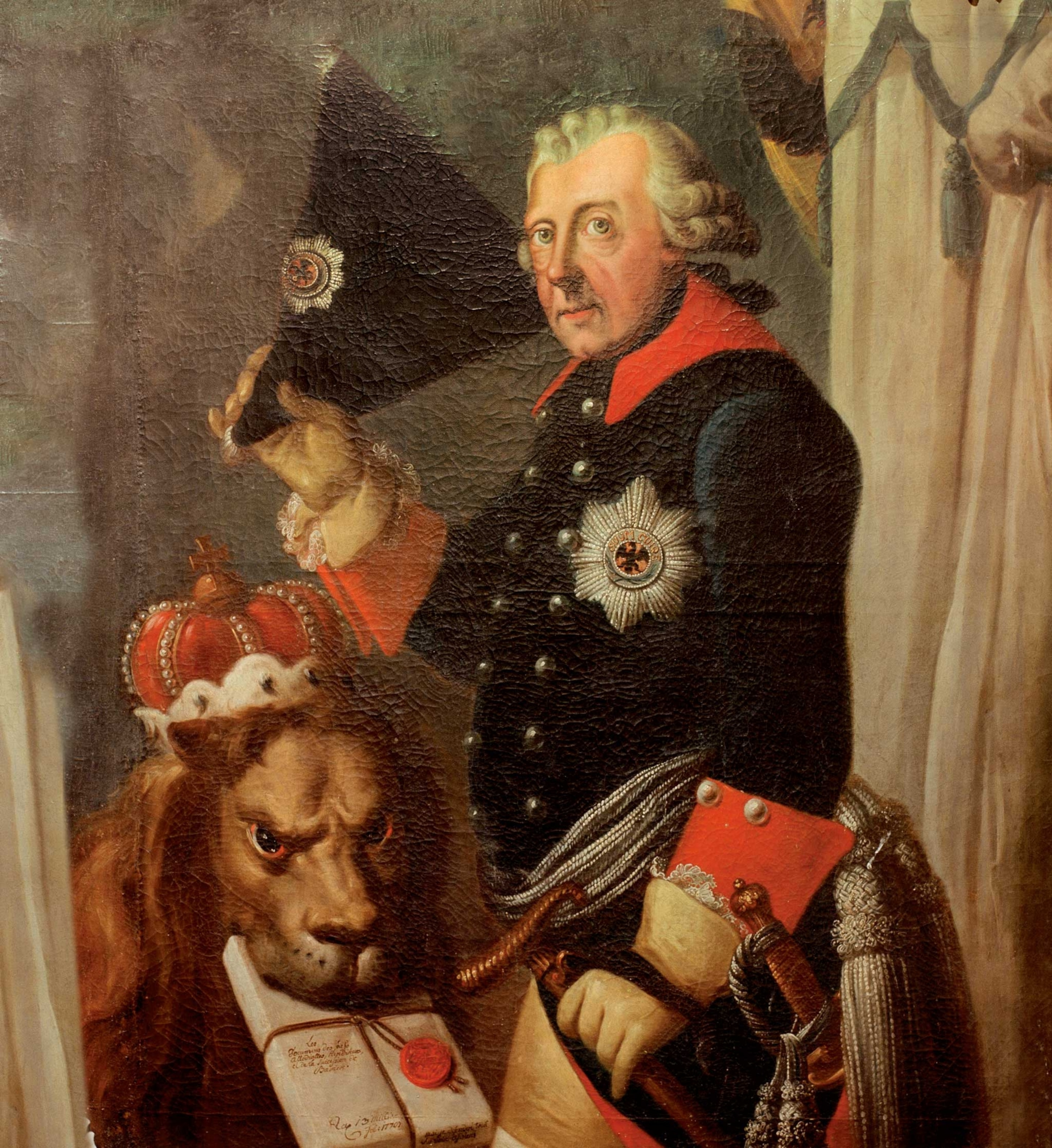 a painting of Frederick the Great by Johann Heinrich Franke, 1764