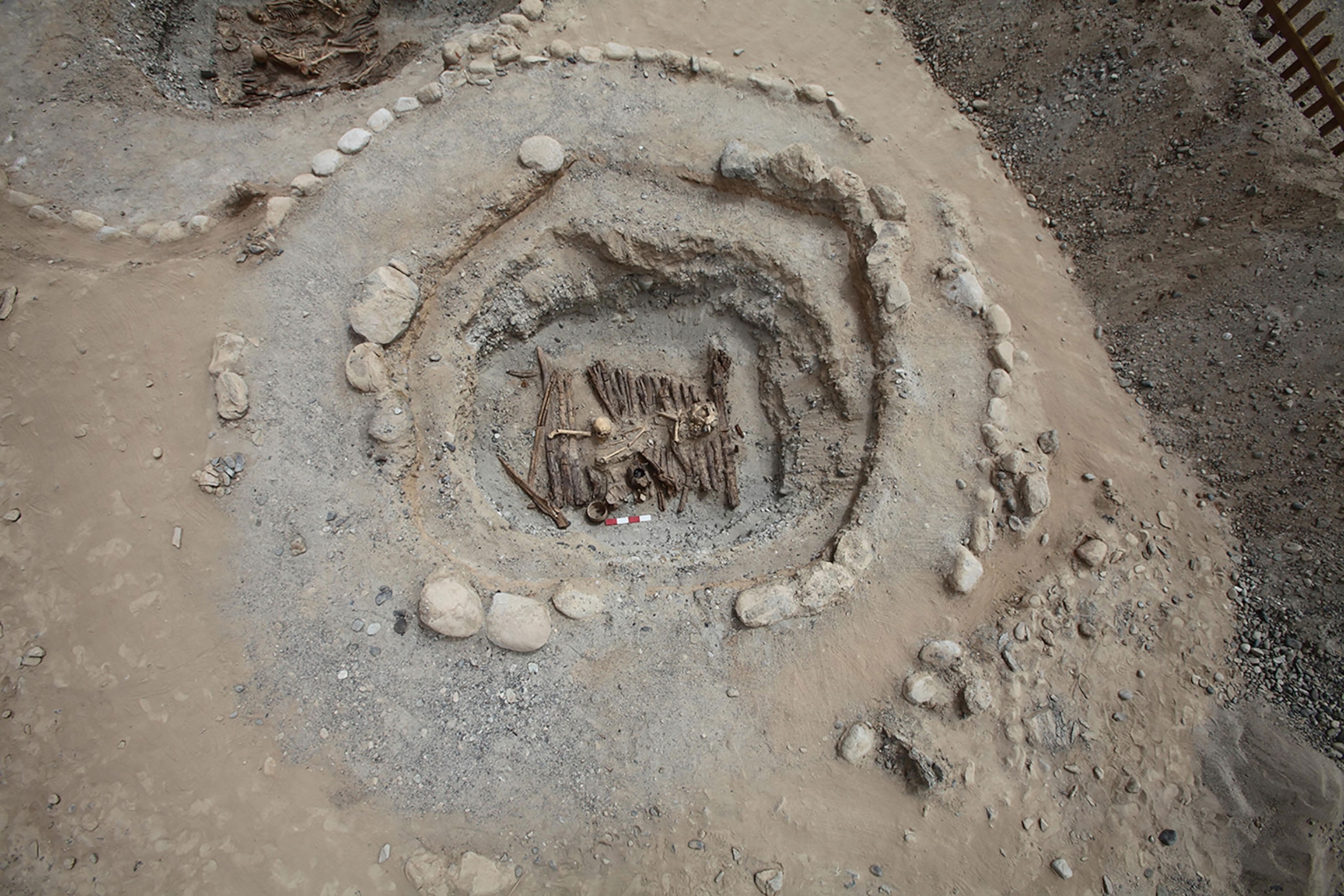 an excavated tomb