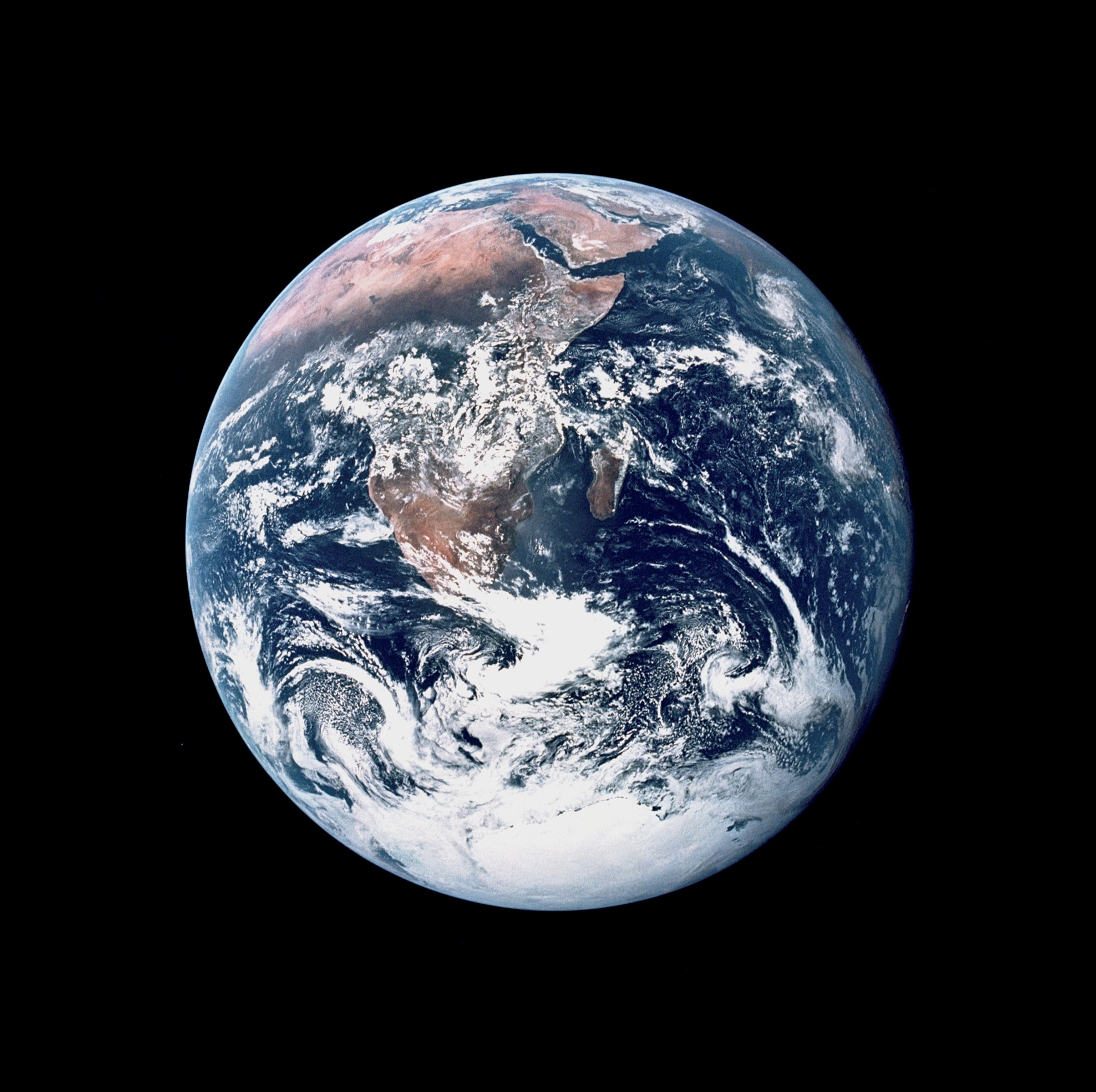 the earth as seen by Apollo 17 crew.