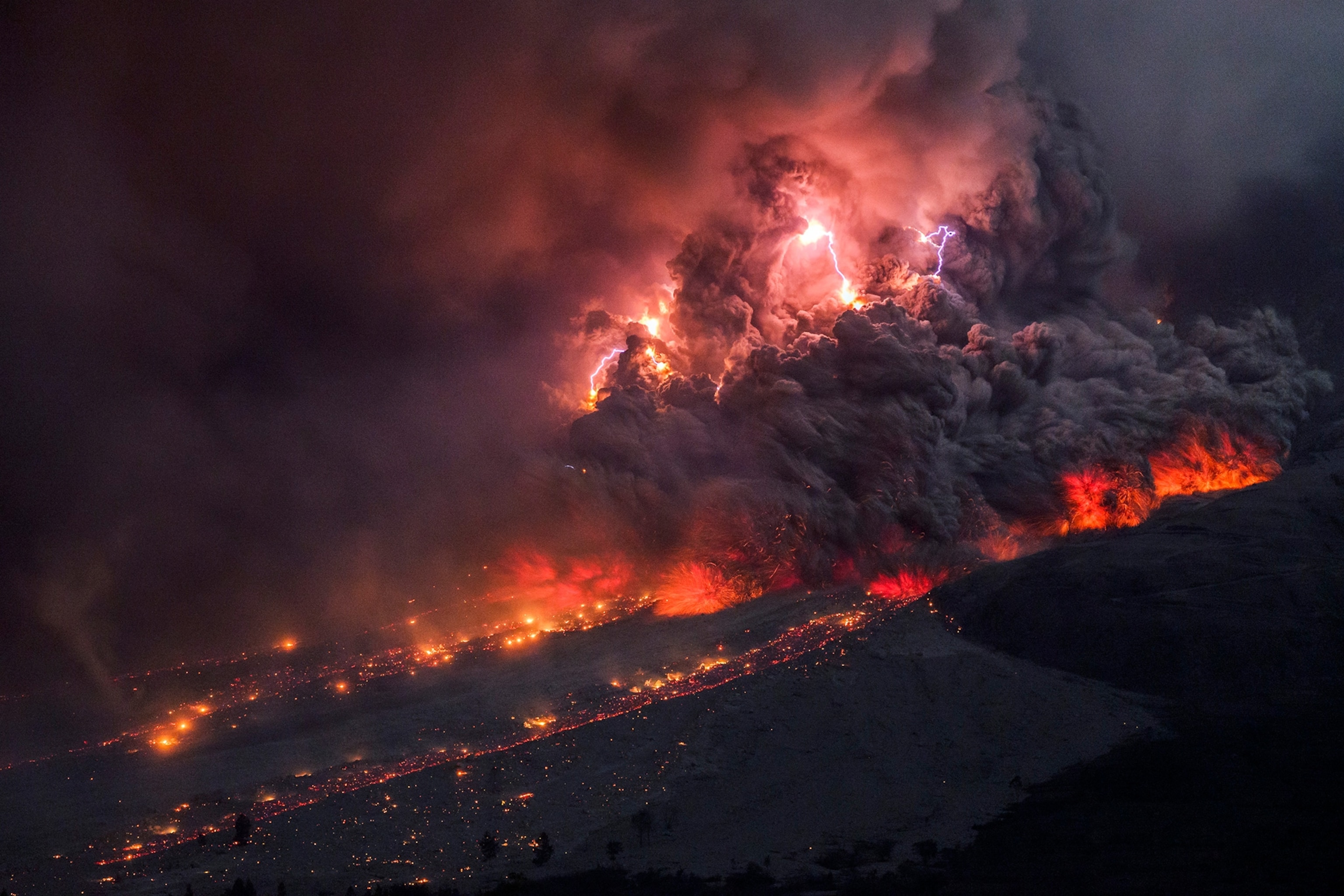 volcanic lightning.