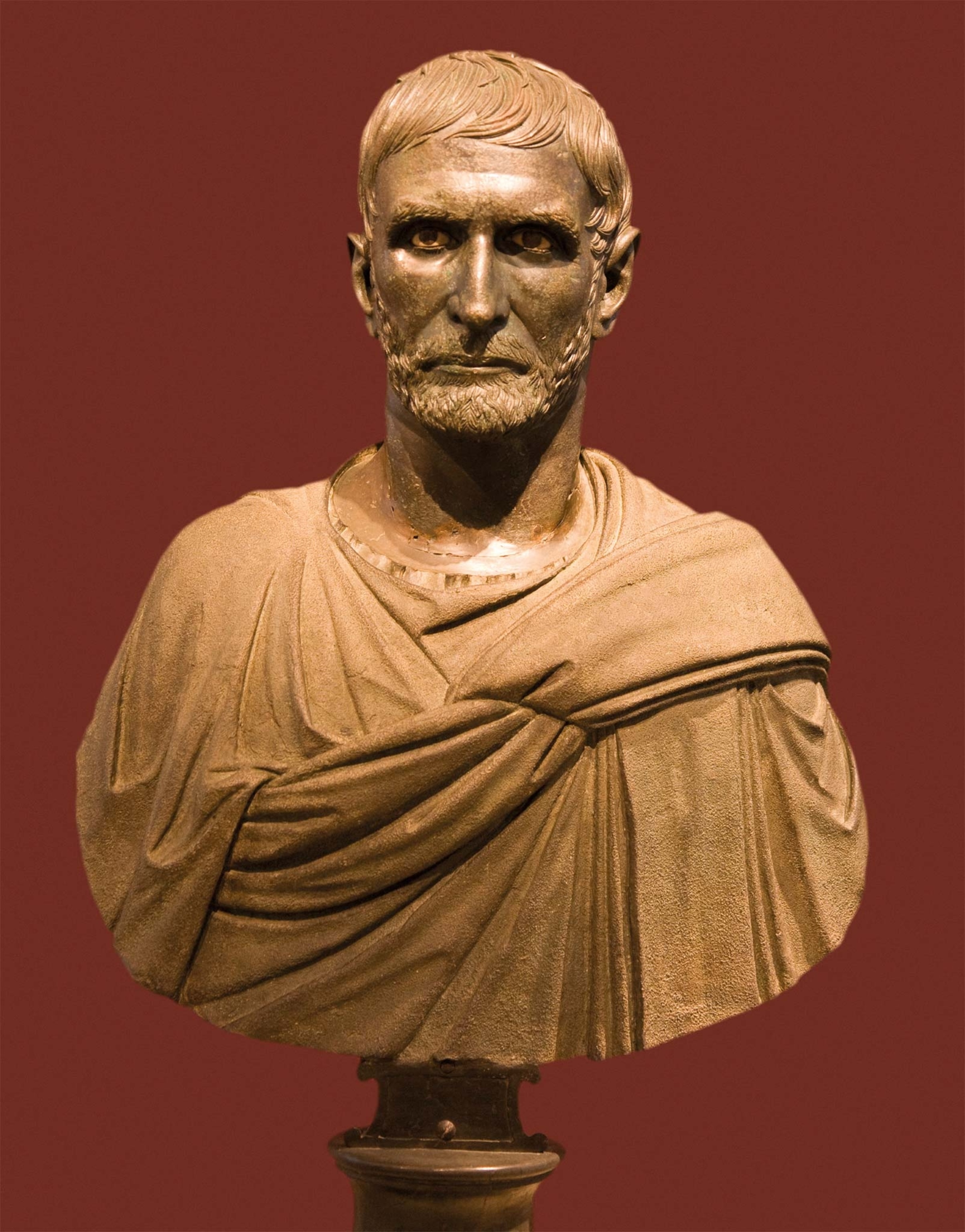 This bust of Lucius Junius Brutus was created between the third and first centuries B.C.