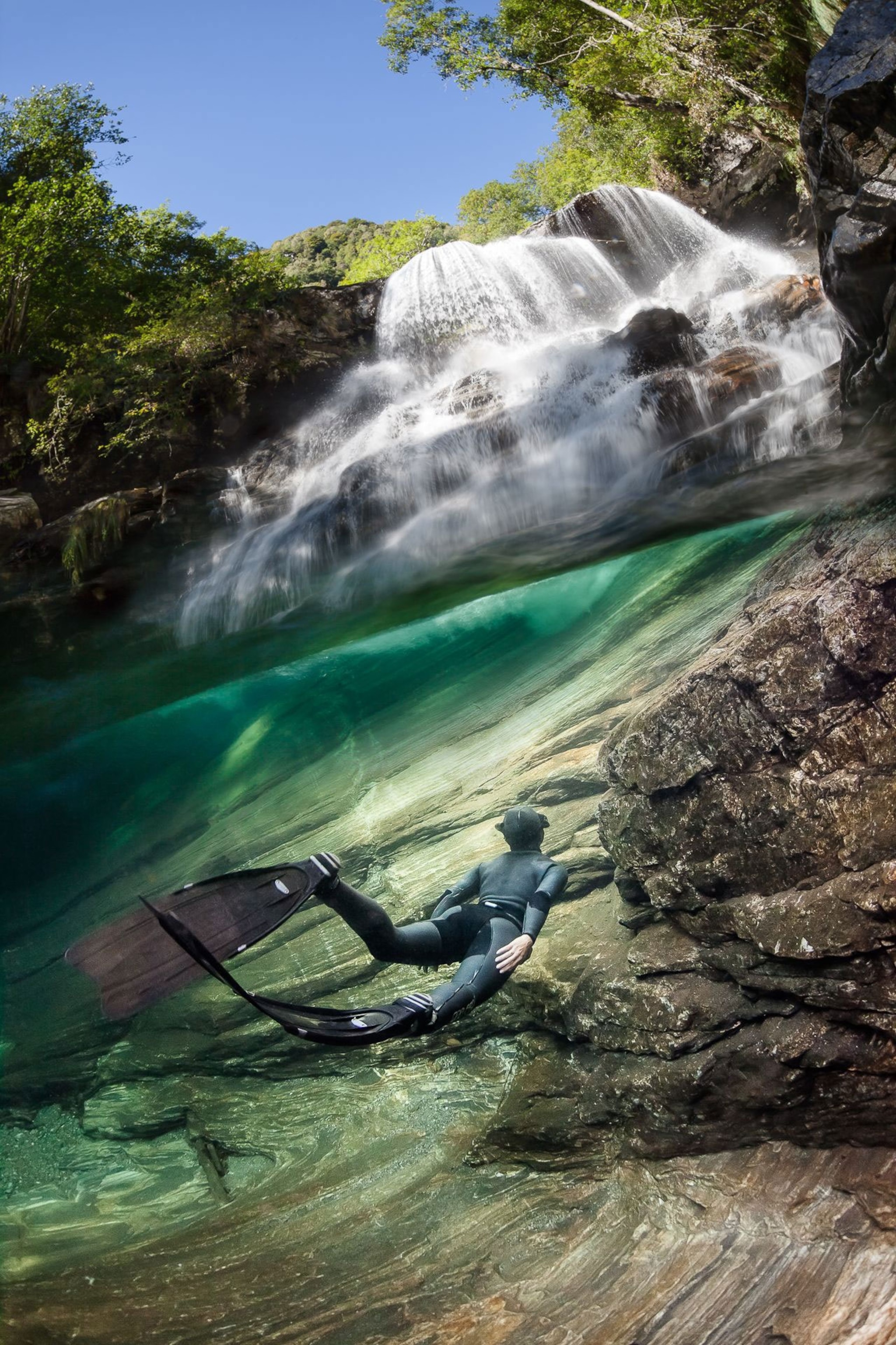 a waterfall