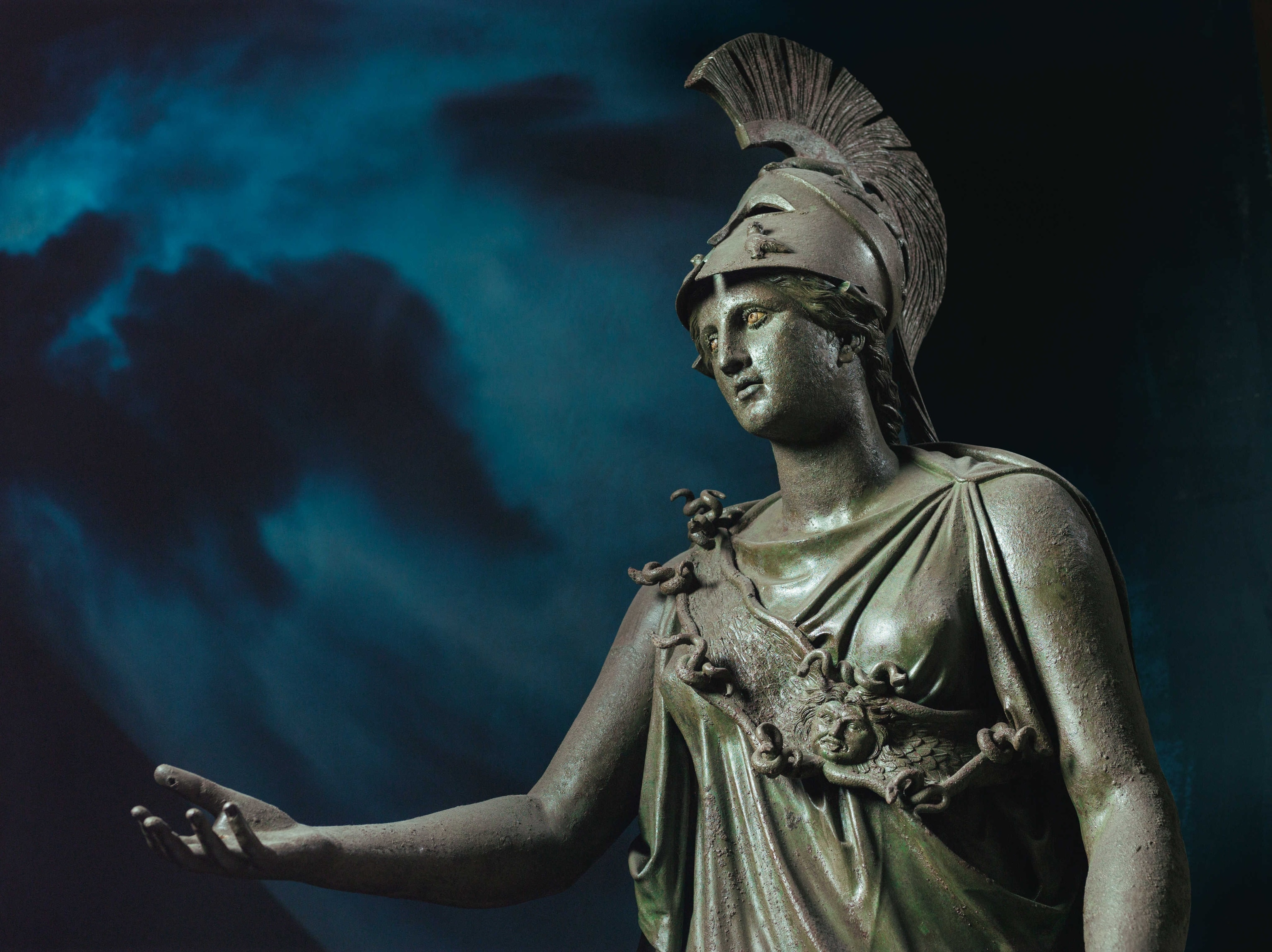 a statue of Athena, daughter of Zeus