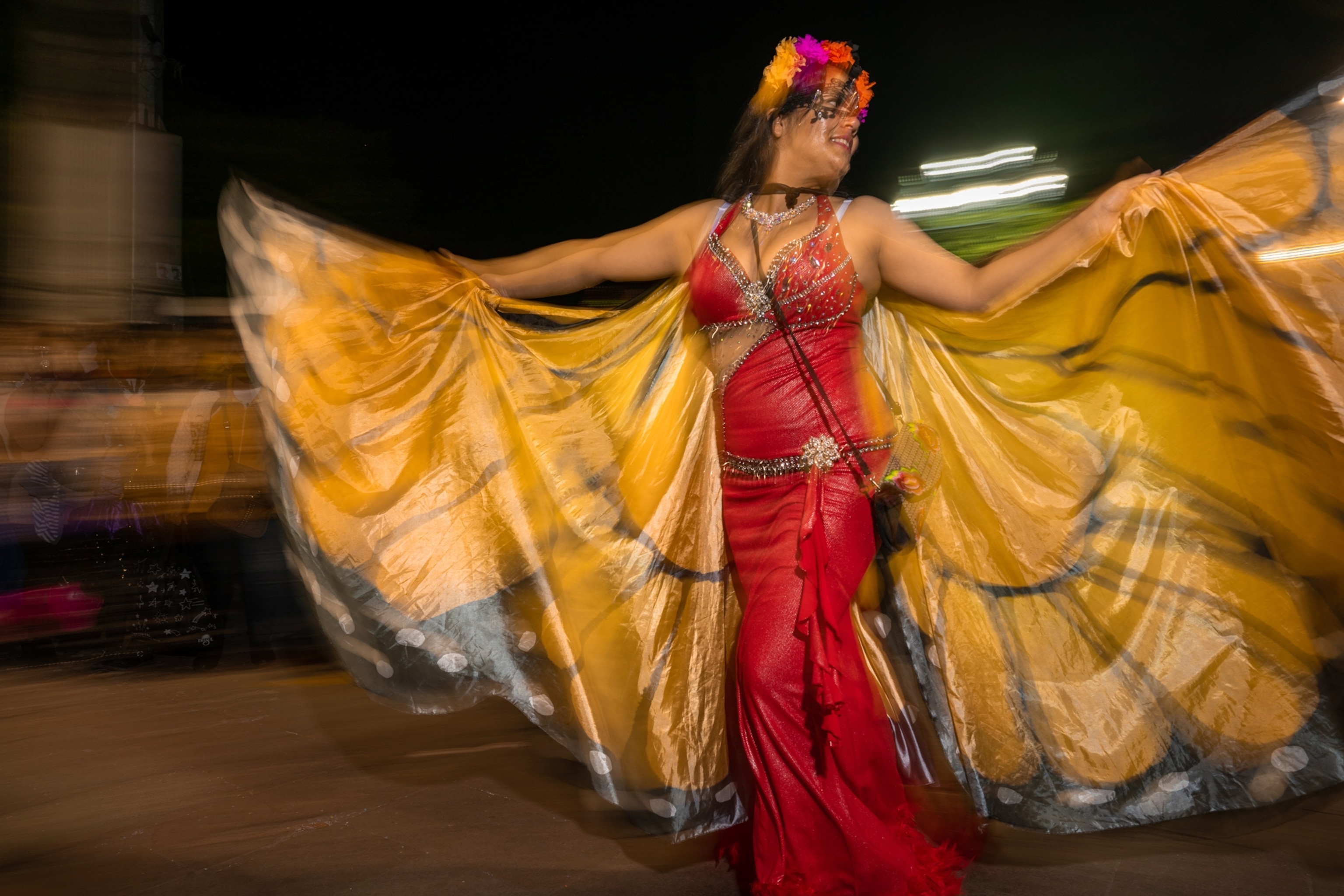 Monarchs celebrated during day of the dead parade in Mexico,.