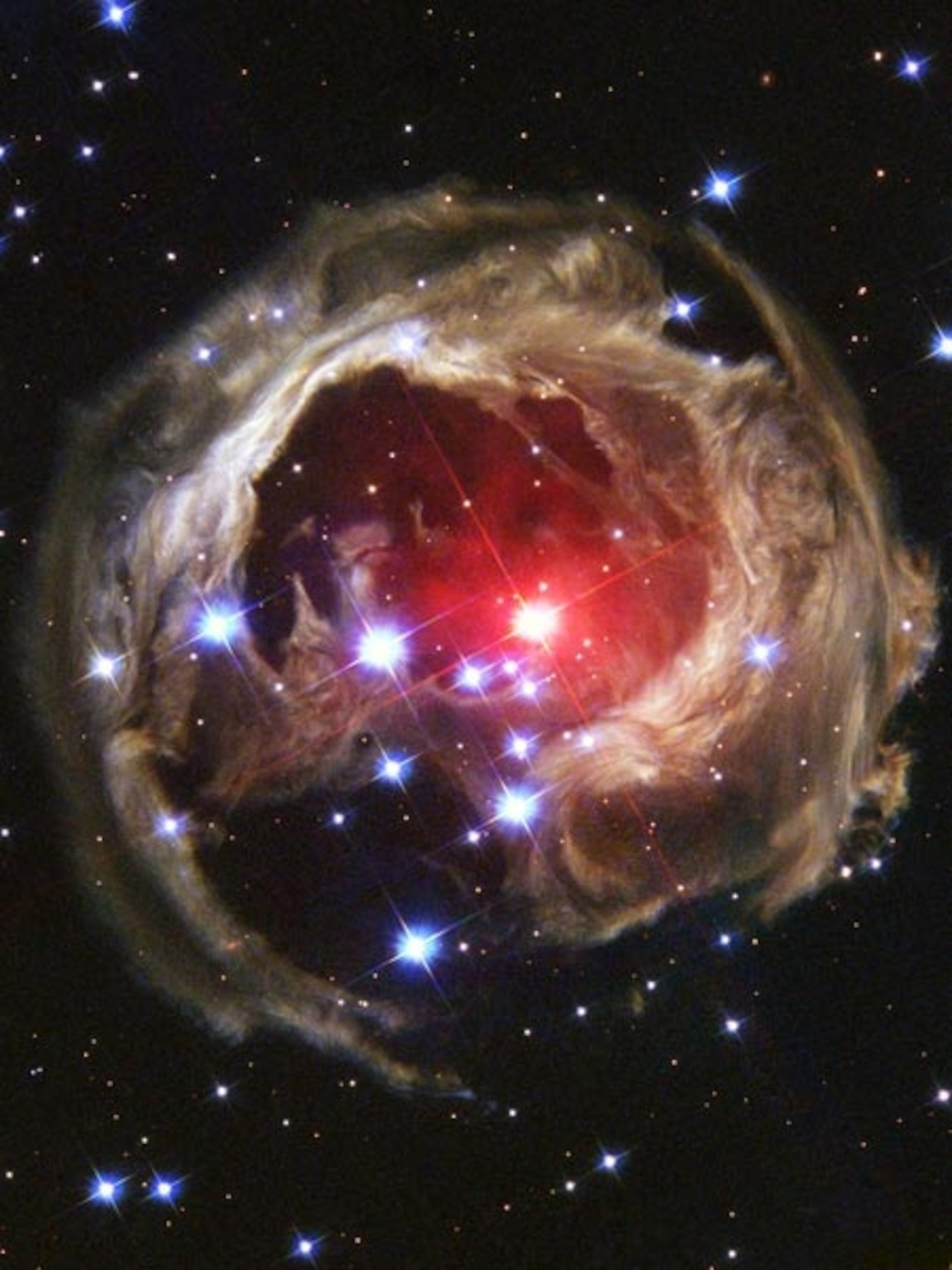 a light echo from a red supergiant