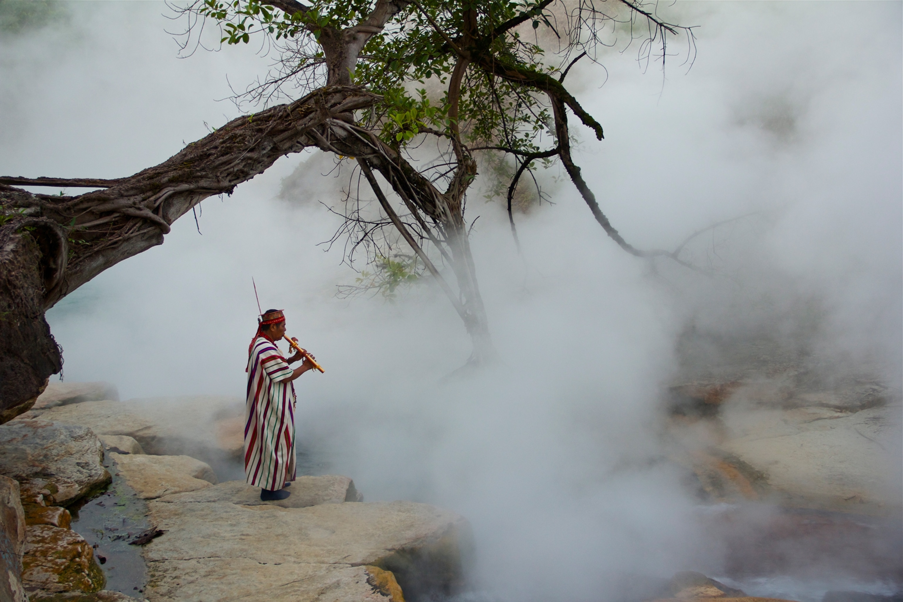 a shaman near the boiling river