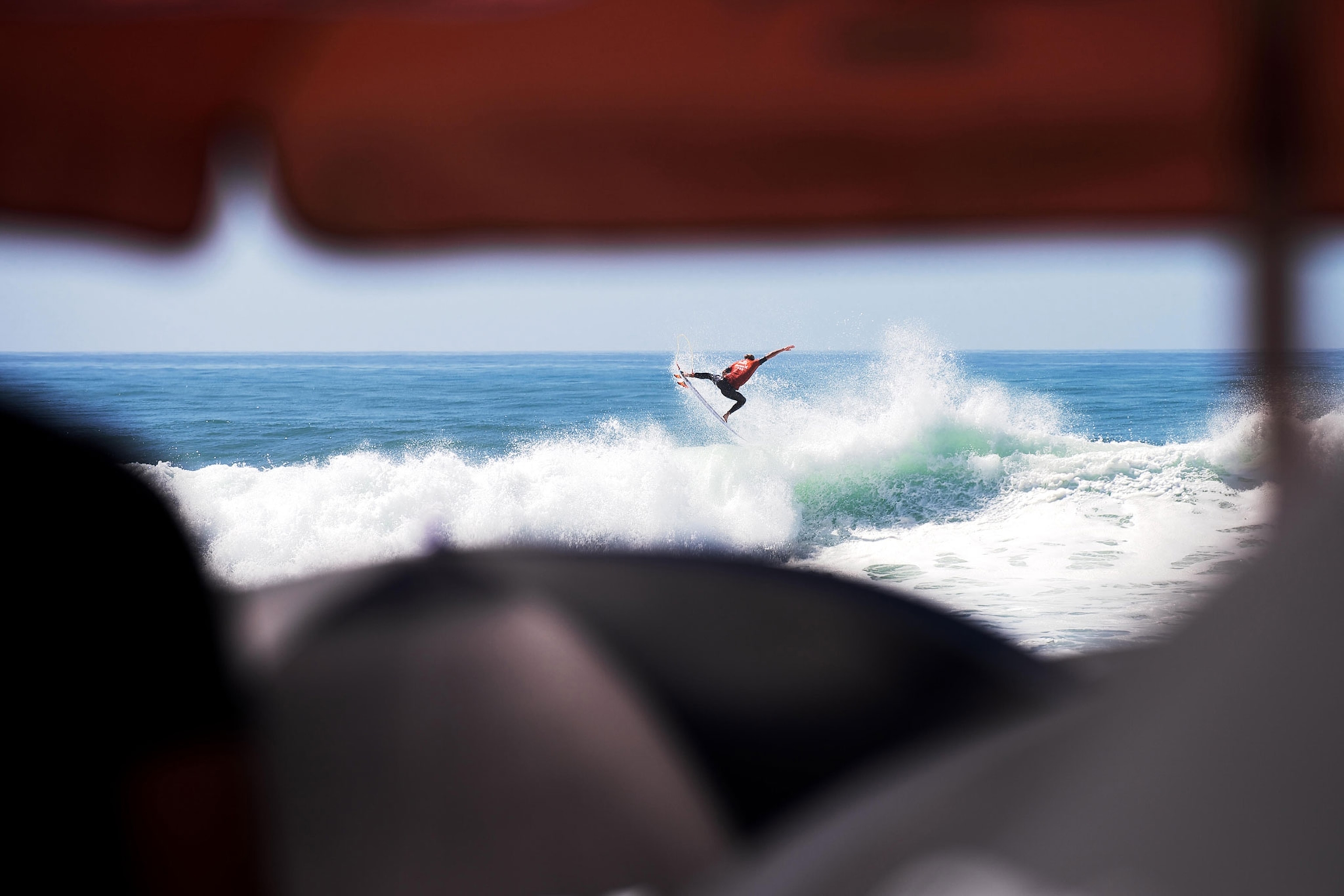 a surfer in San Clemente, California